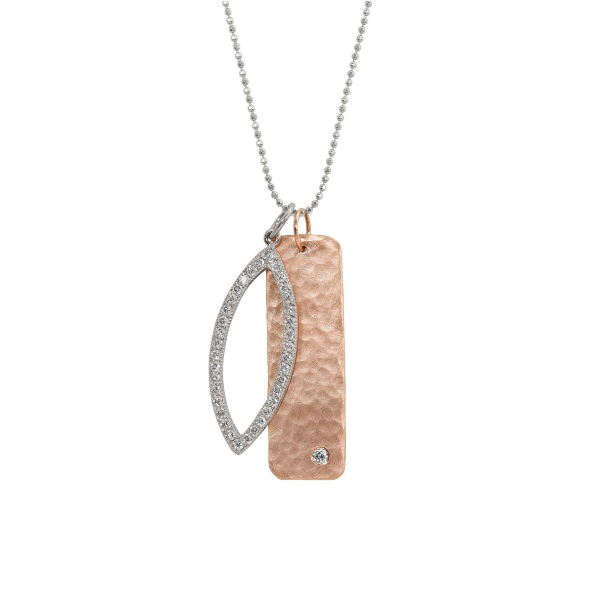 14k gold niki + edie pendant combo on white background