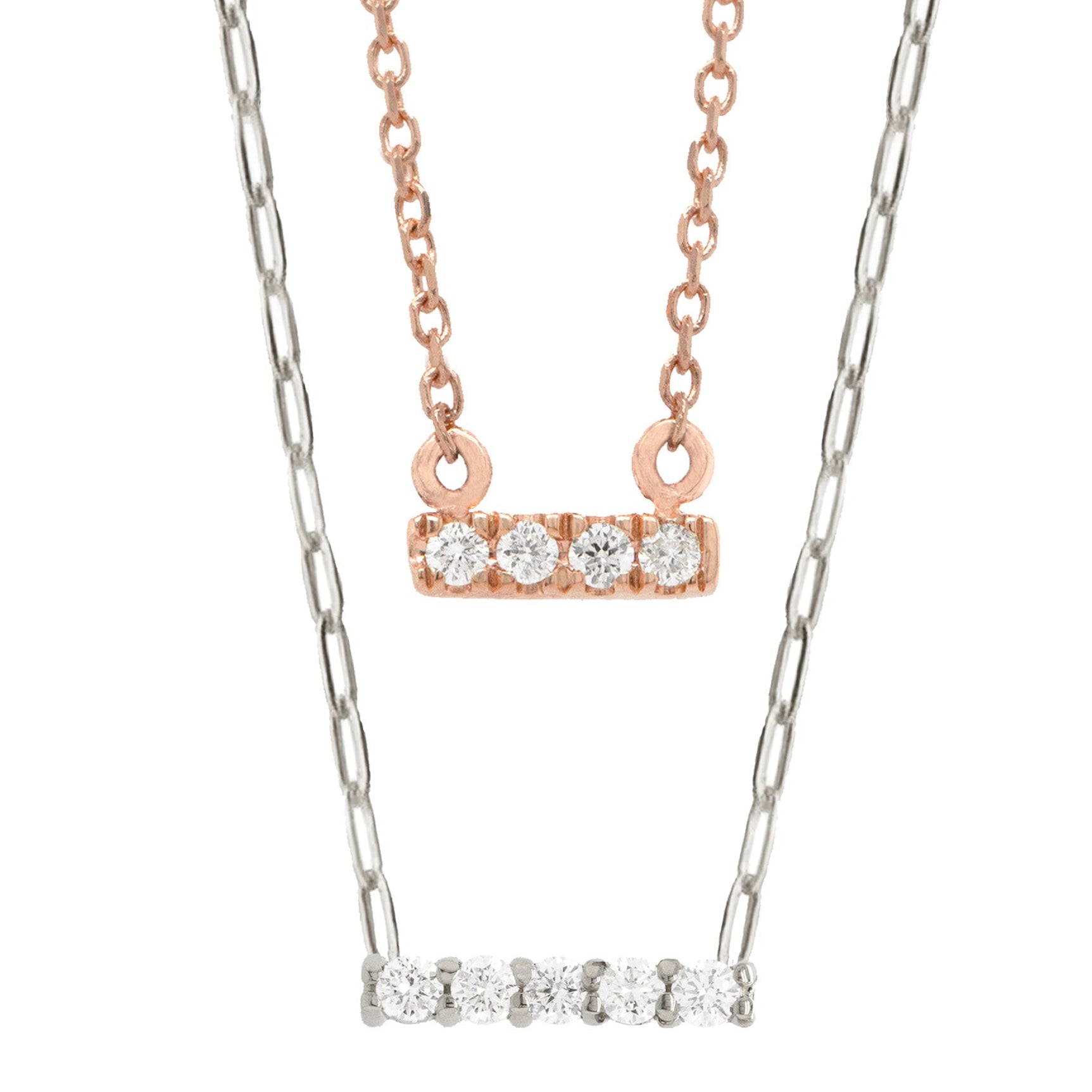 ALTO 14k Gold Diamond Bar Necklace