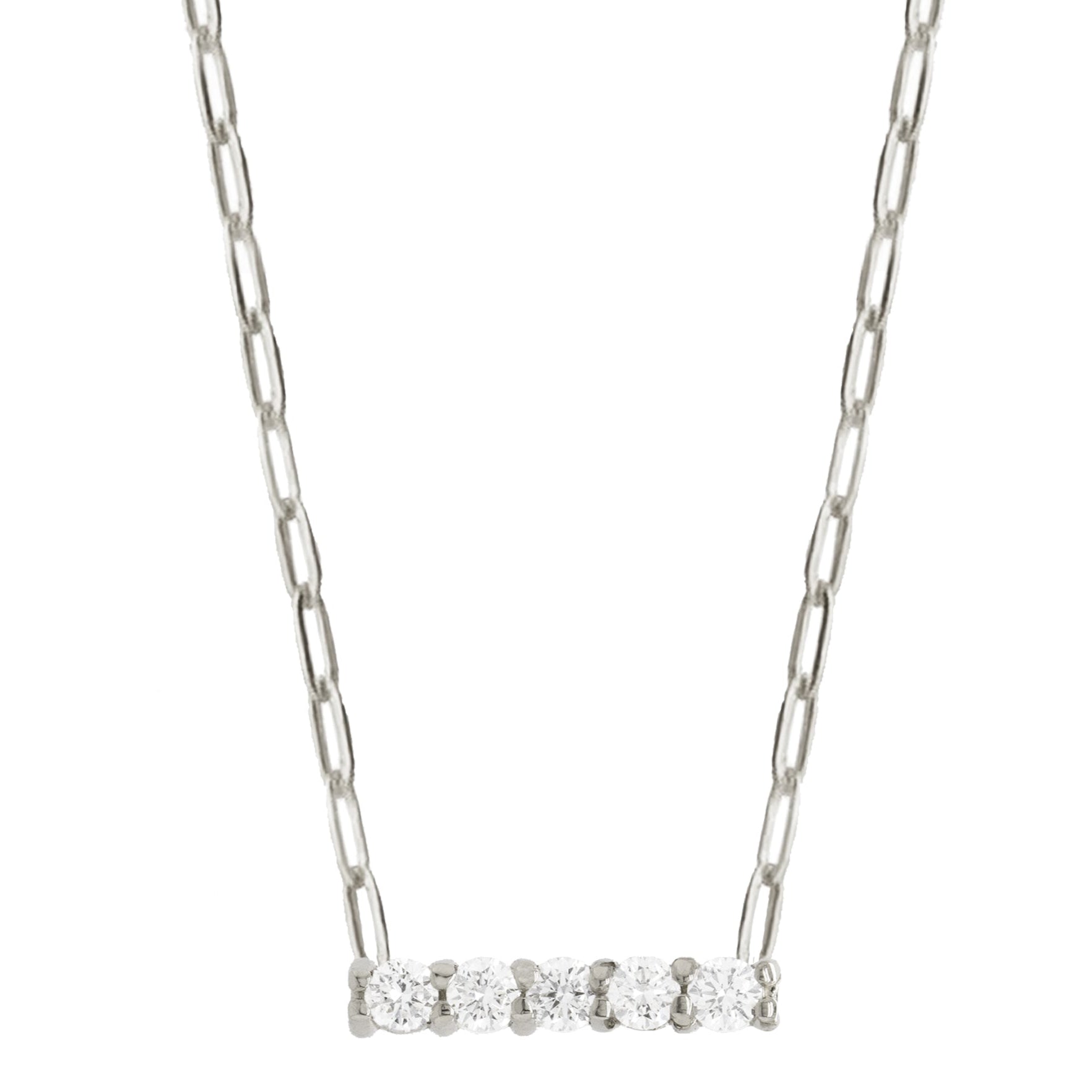 ALTO 14k Gold Diamond Bar Necklace