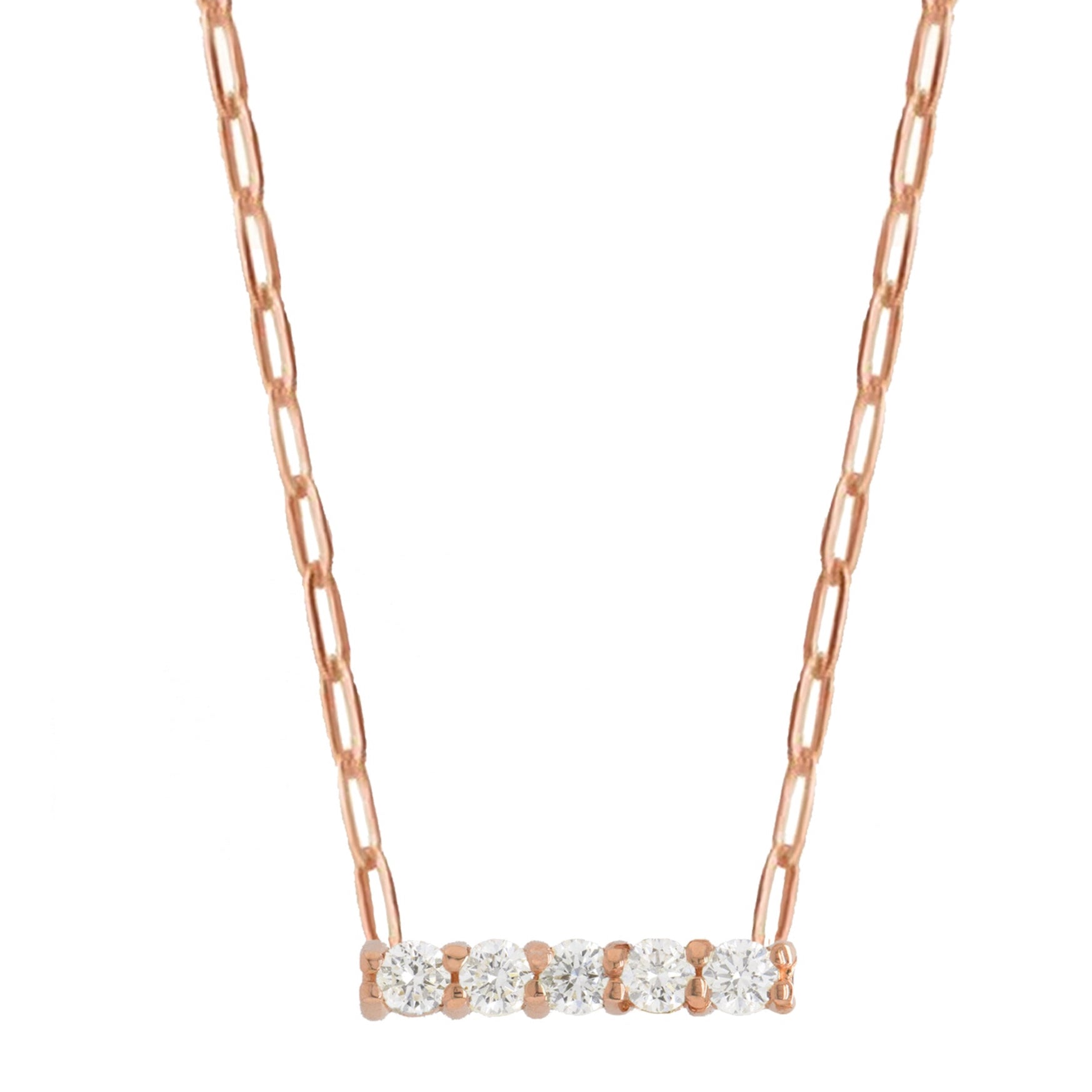 ALTO 14k Gold Diamond Bar Necklace