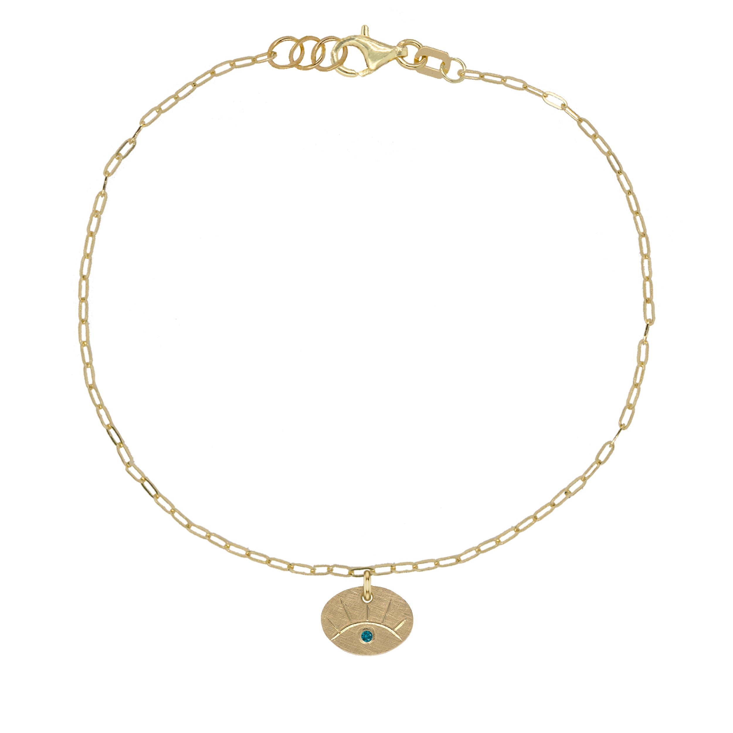 EYES 14k Gold Teeny Tiny Bracelet