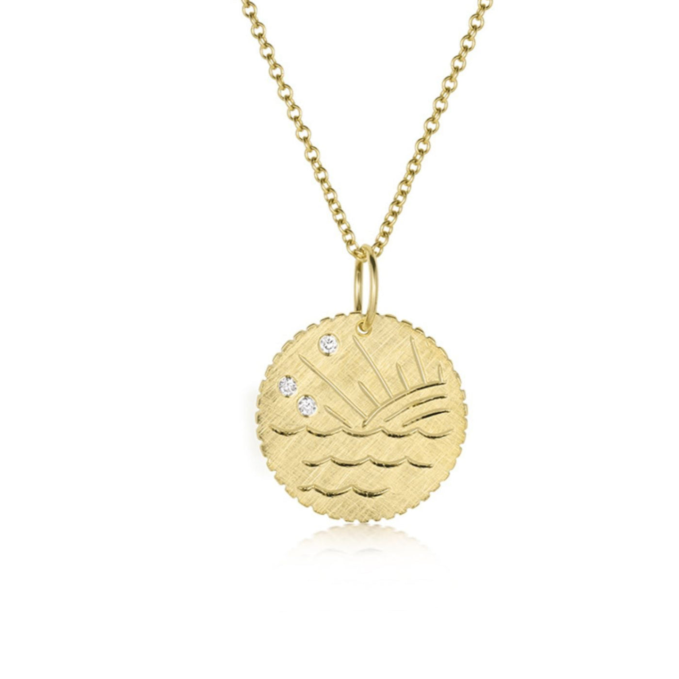 GONE 14k Gold Medium Ocean Charm