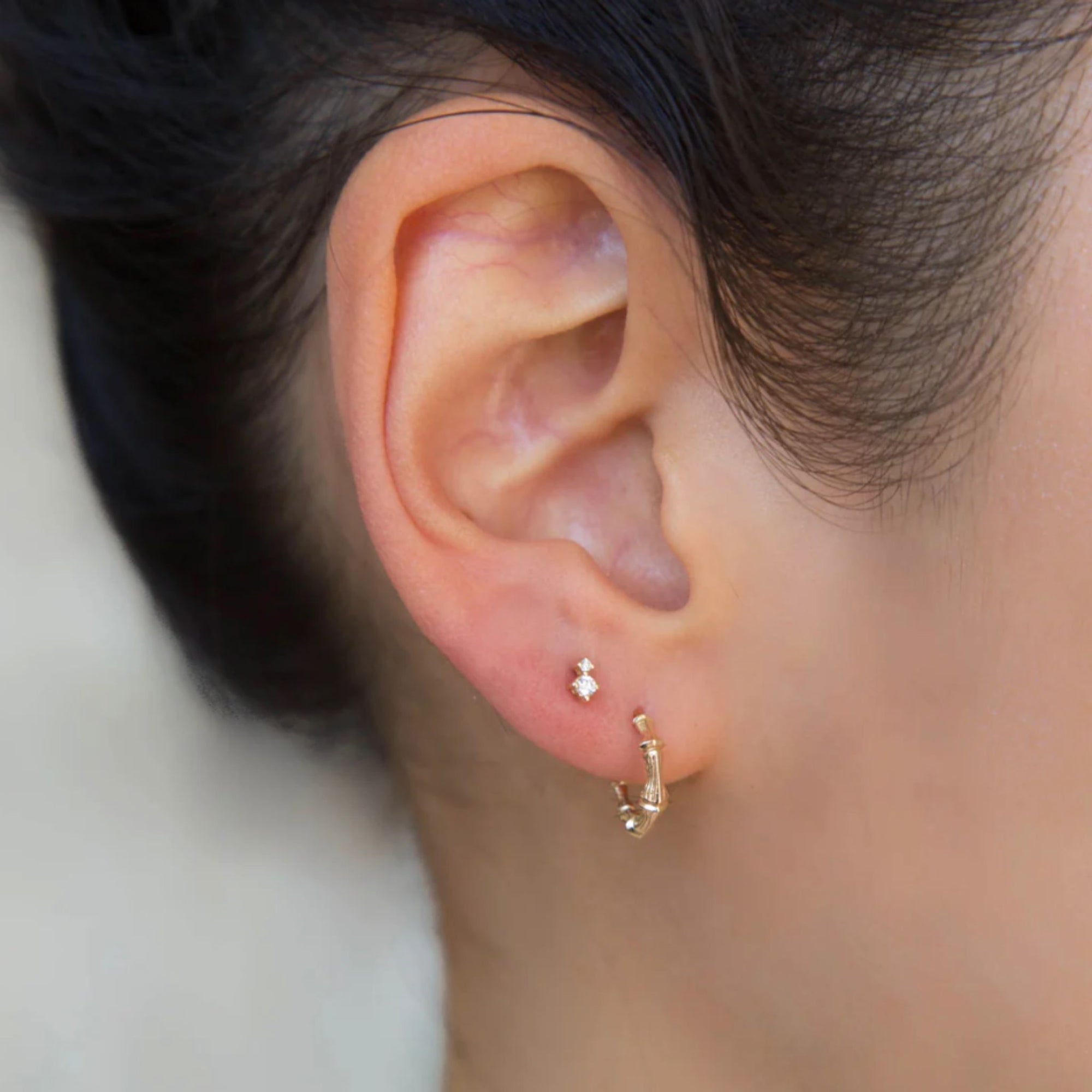 Jennie Kwon Diamond Duo Stud Earring