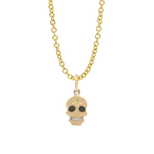 Ghostrider Skull 14k Gold Teeny Tiny Charm