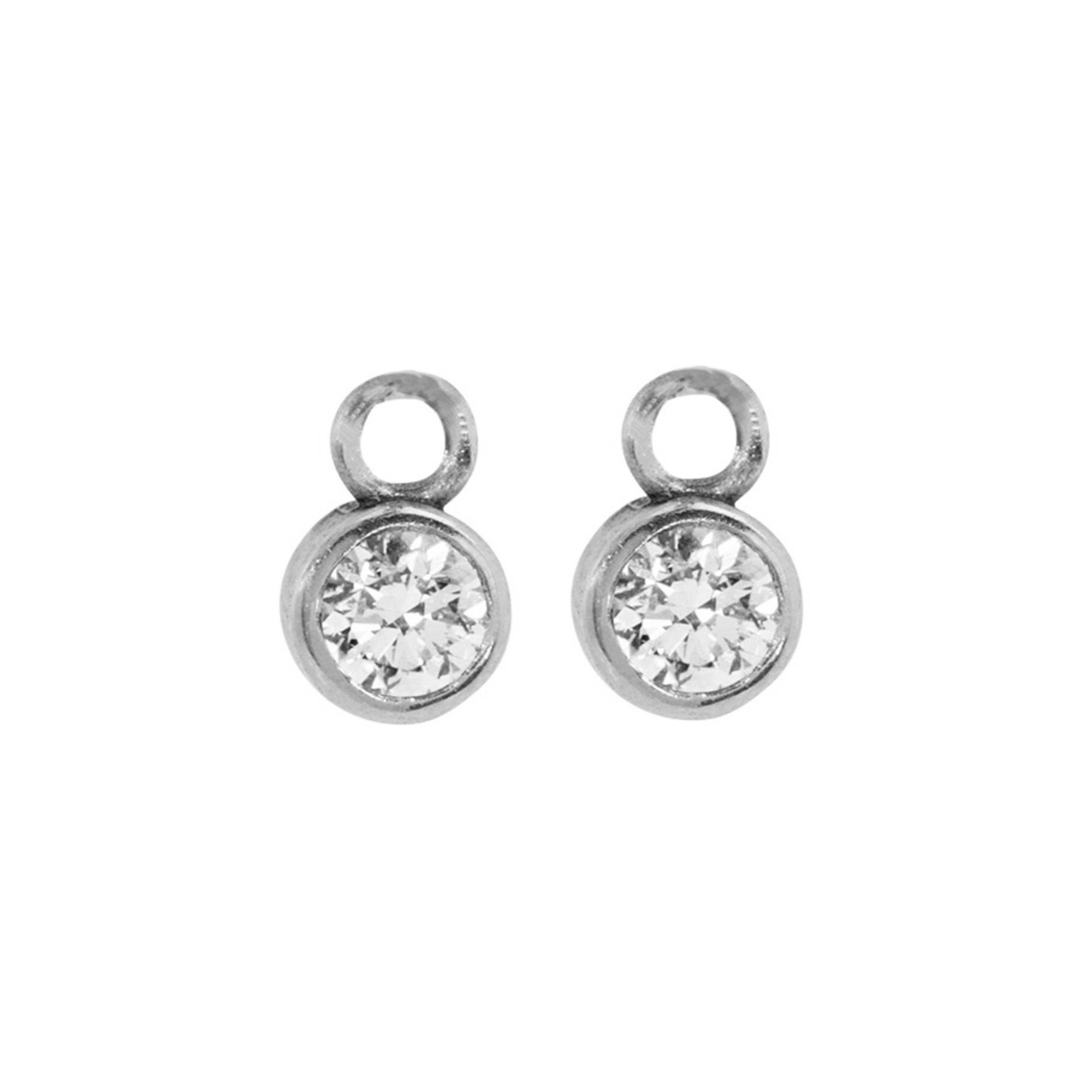 BEZI 14K Gold Sapphire Bezi Hoop Charm (EACH)
