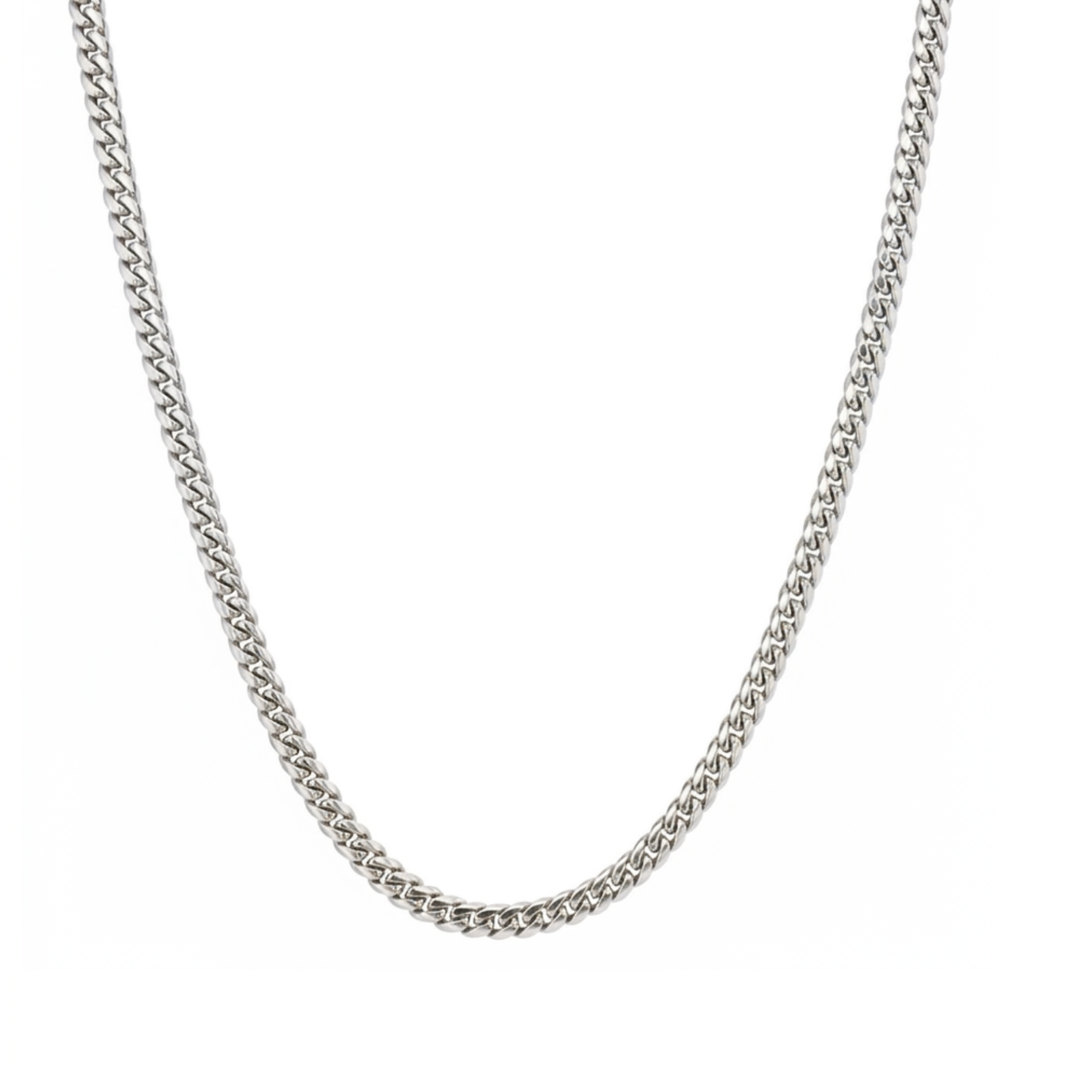 3.5mm 14k Gold Miami Cuban Flat Link Chain | Statement Necklace