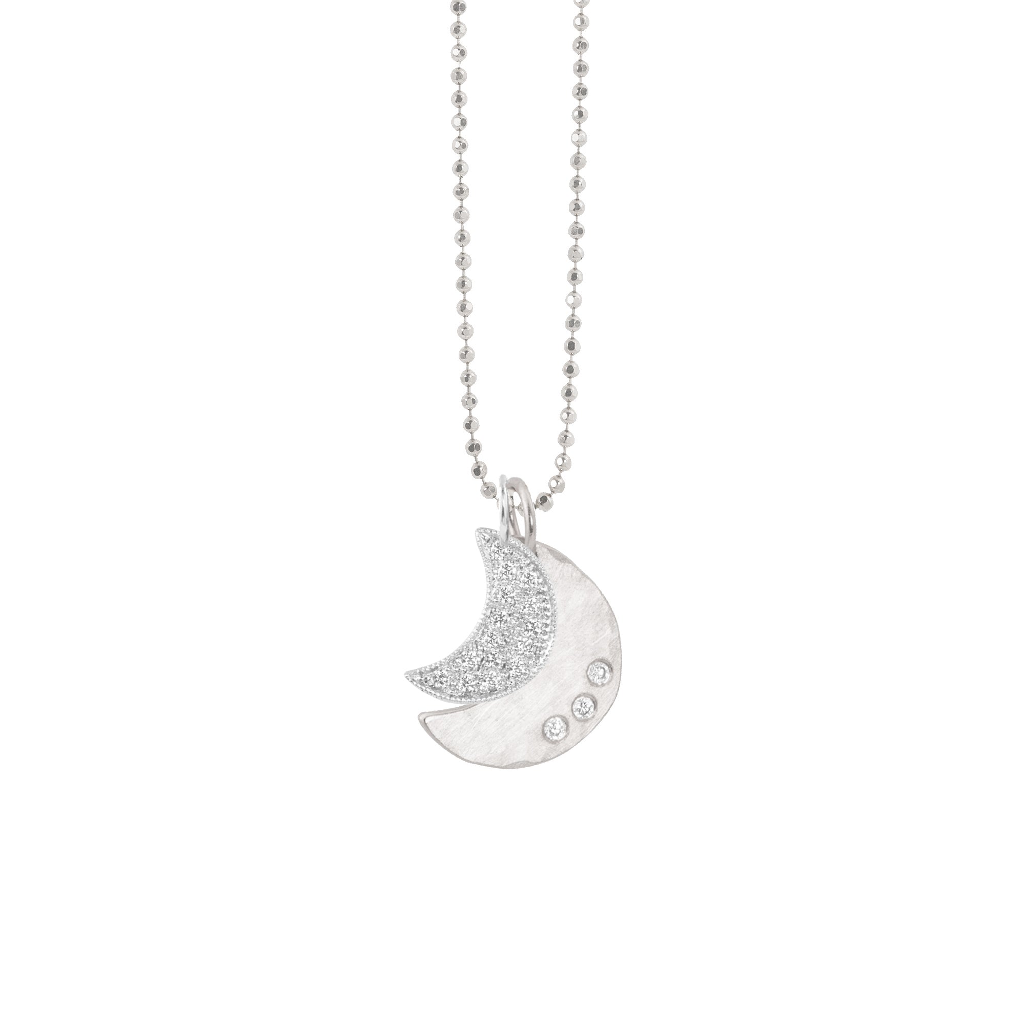 ALEM and ALER 14k Gold Moon Charm Duo