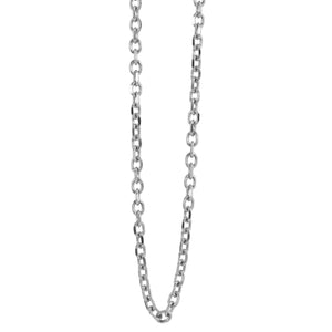 14k white gold 3.0mm rolo link chain