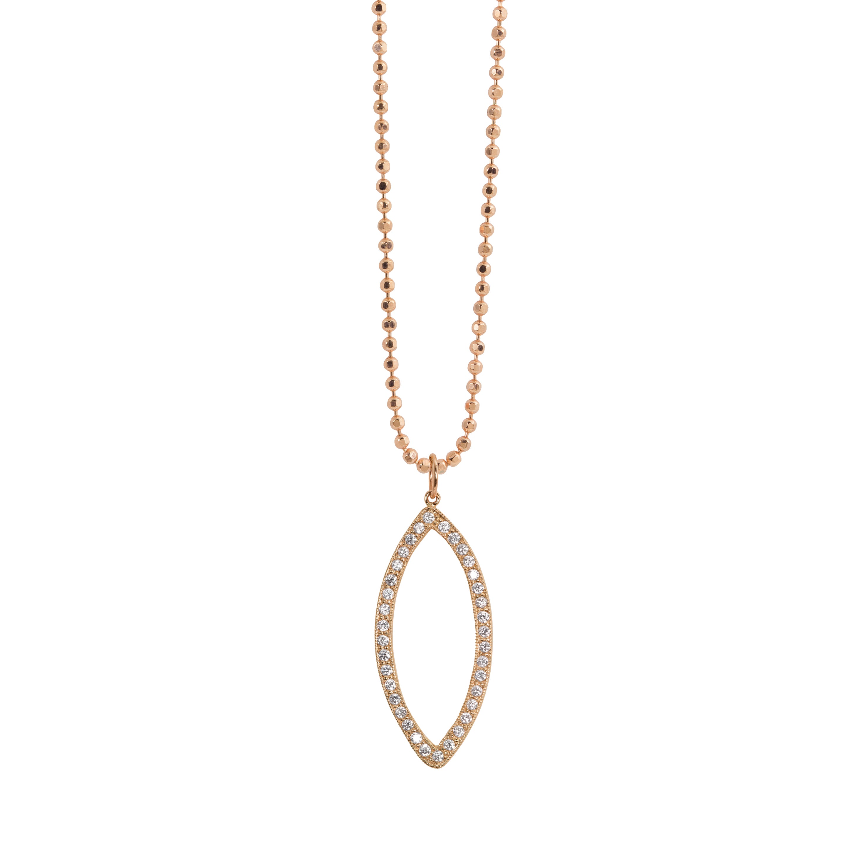 14k rose gold medium EDIE diamond eye pendant