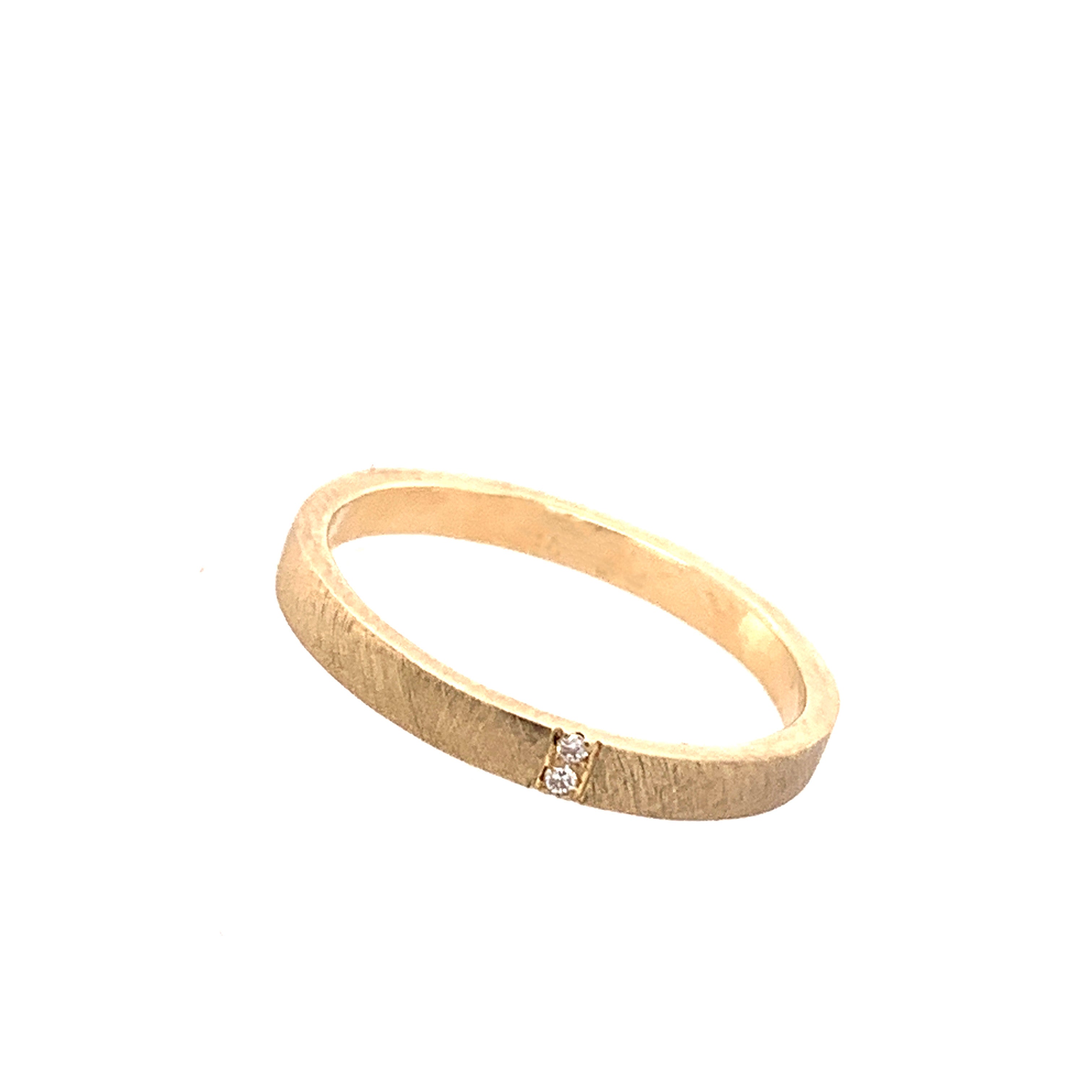 14k yellow gold GELB stacker ring