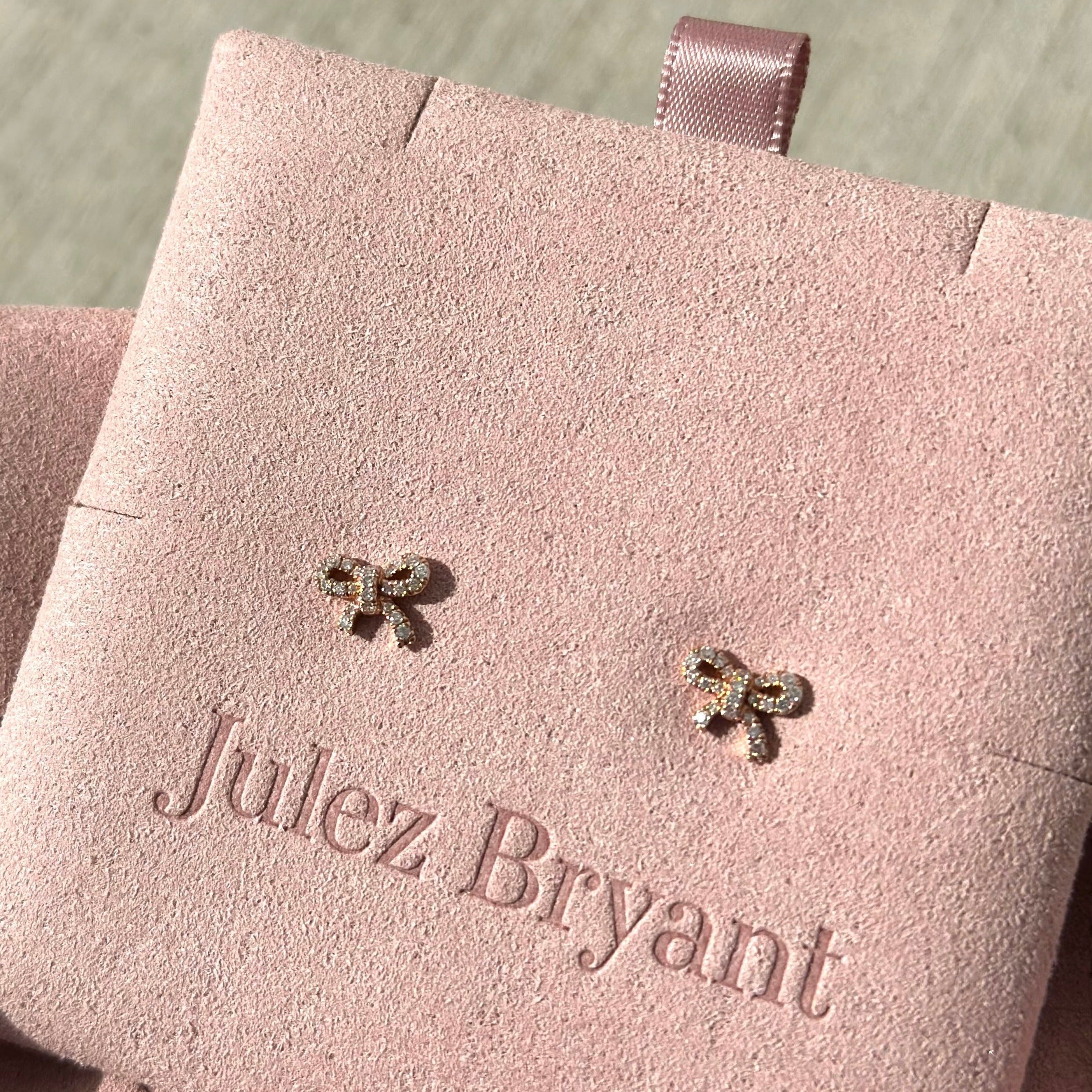 OMAR 14k Gold Diamond Bows