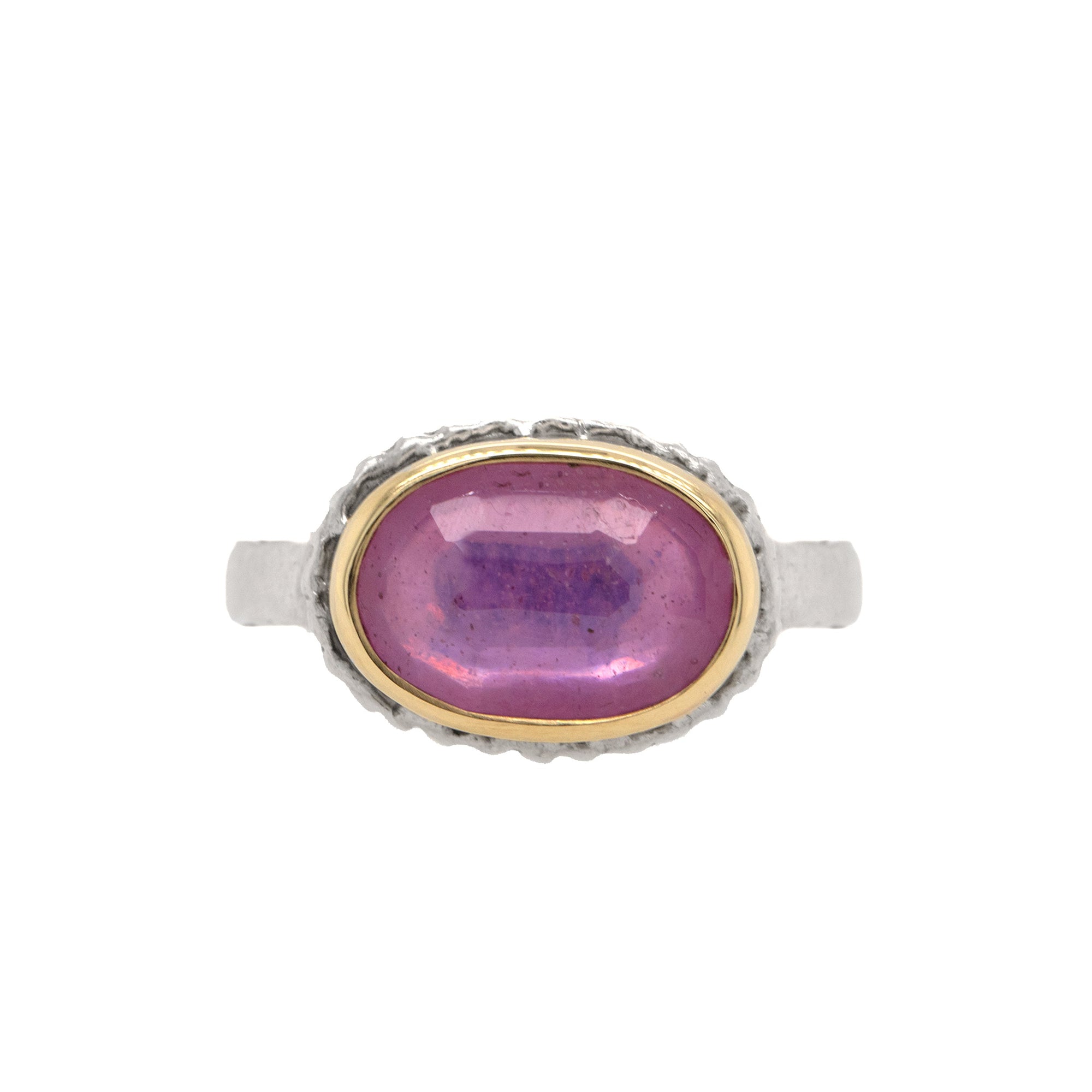 Jamie Joseph Oval Faceted Ruby Ring