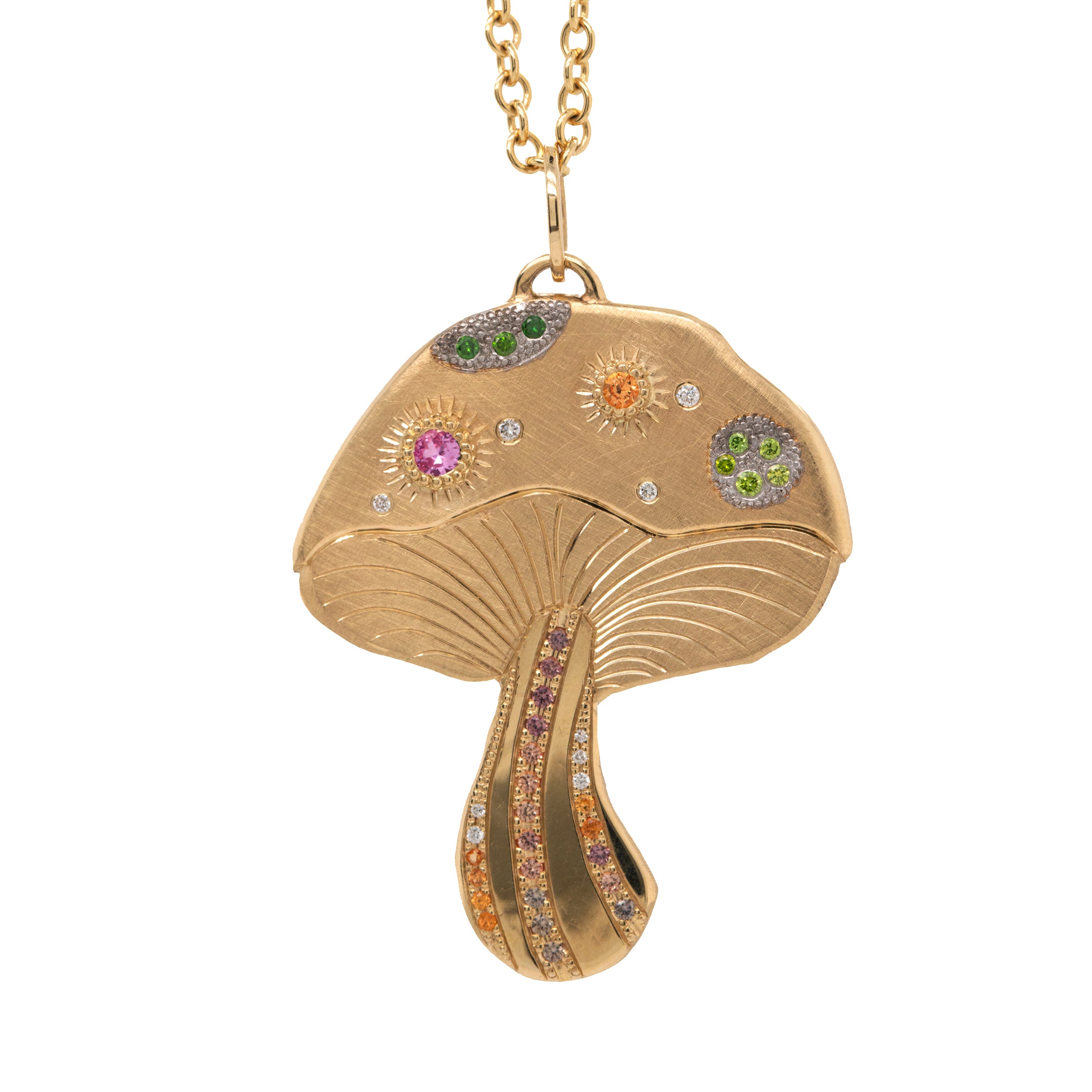 LUMI 14k Gold Mushroom Pendant