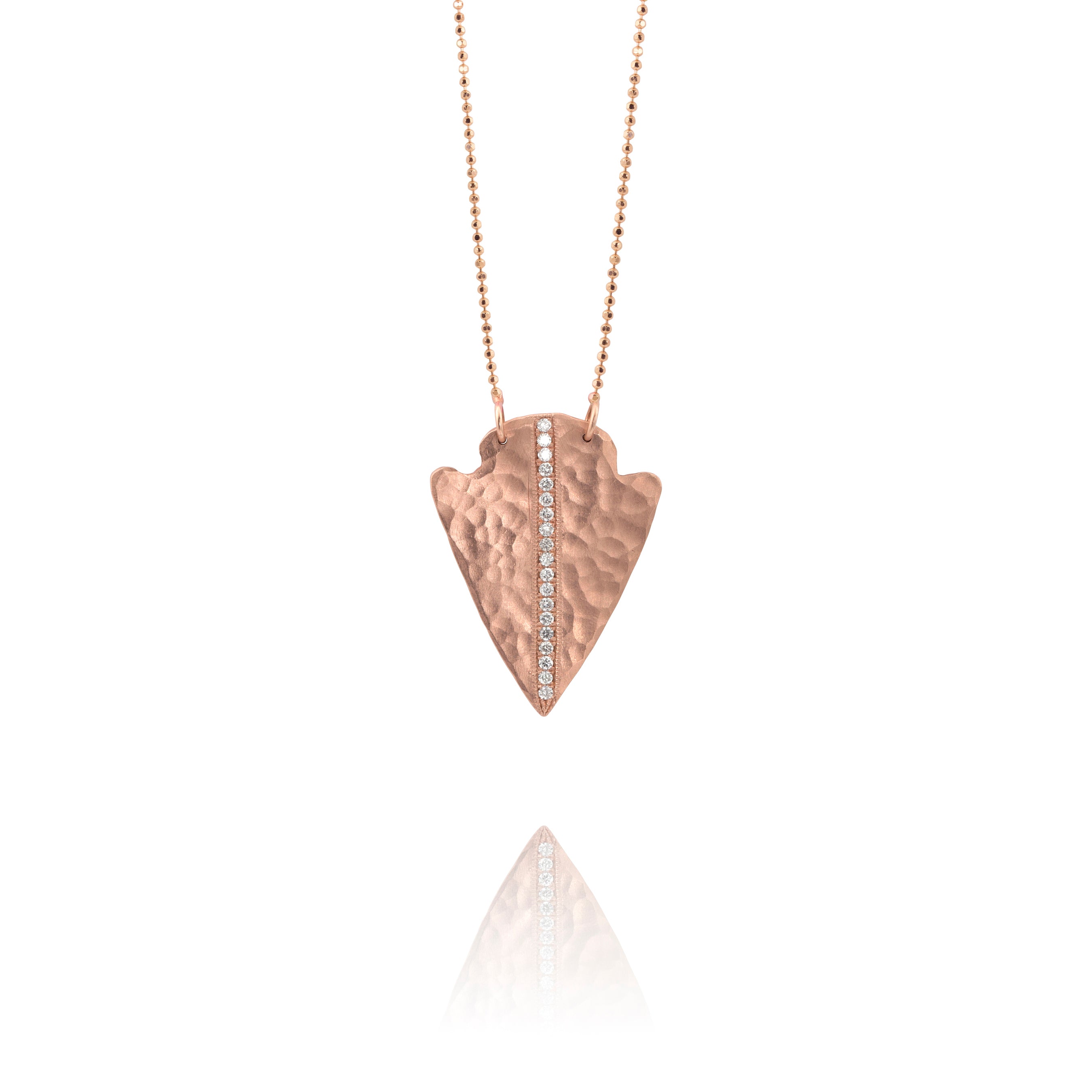 NOKI 14k Gold Pavé Diamond Arrowhead Pendant Necklace