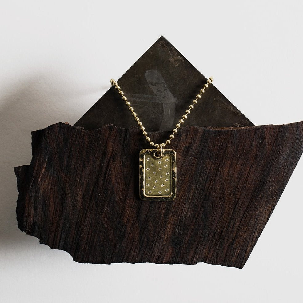 DANI 14k Gold Large Dog Tag