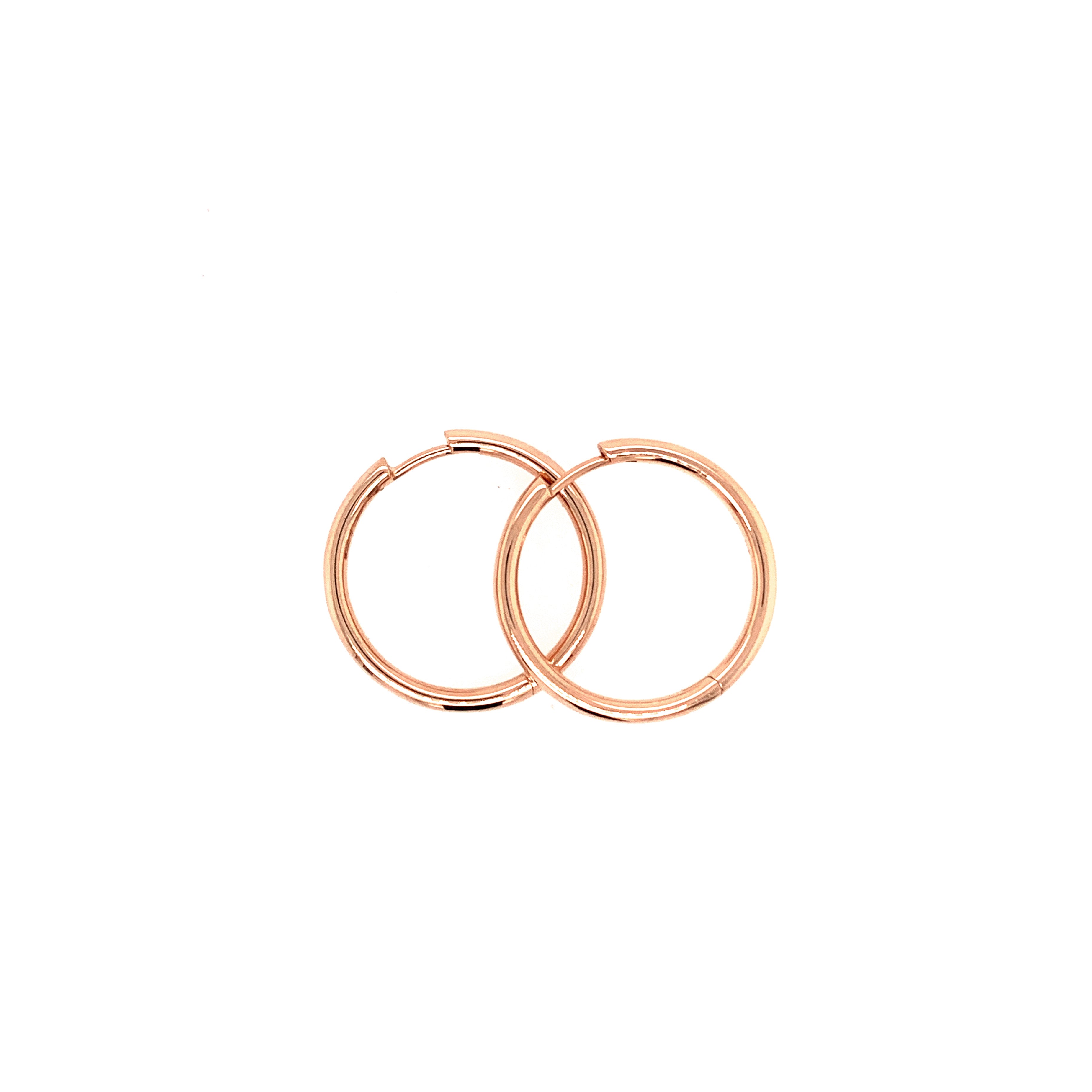 14k rose gold OLAS hinged hoop earrings
