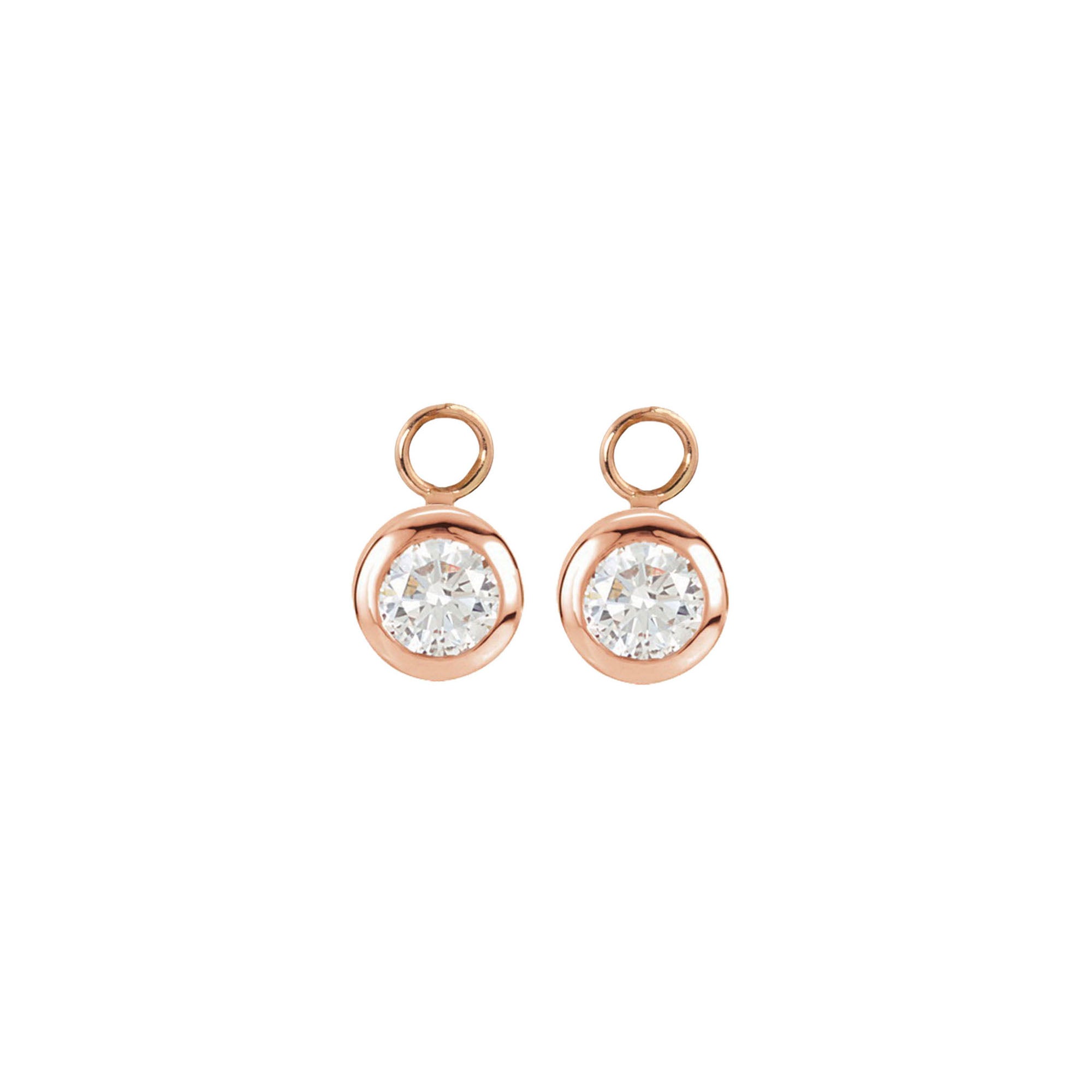 14k rose gold OTTO diamond hoop charms
