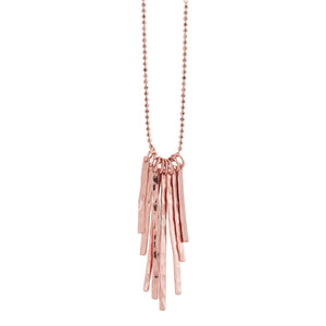 14k rose gold PING fringe necklace