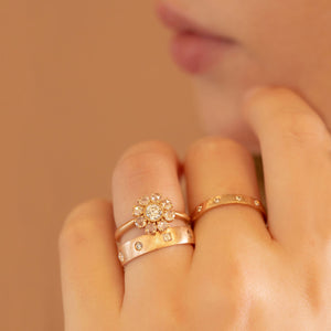ROTA 14k Gold Flower Ring
