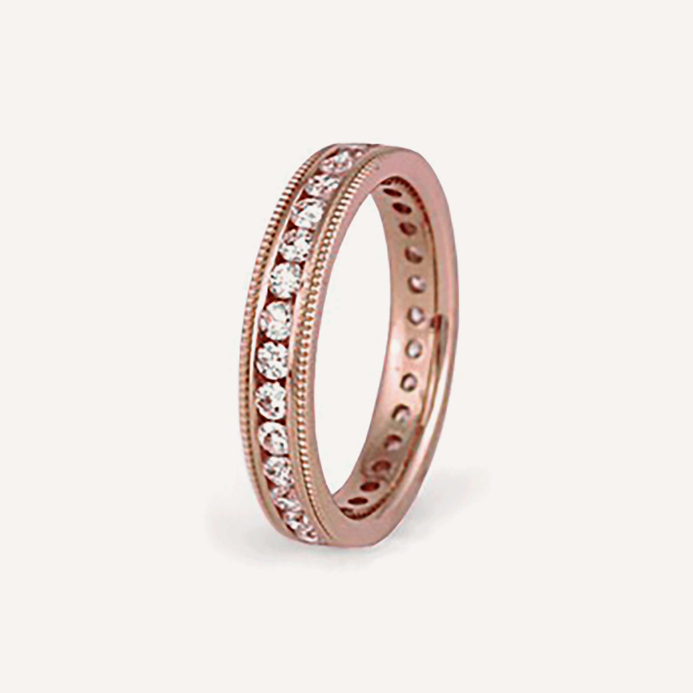 REVA 14k Gold Channel Set Eternity Band