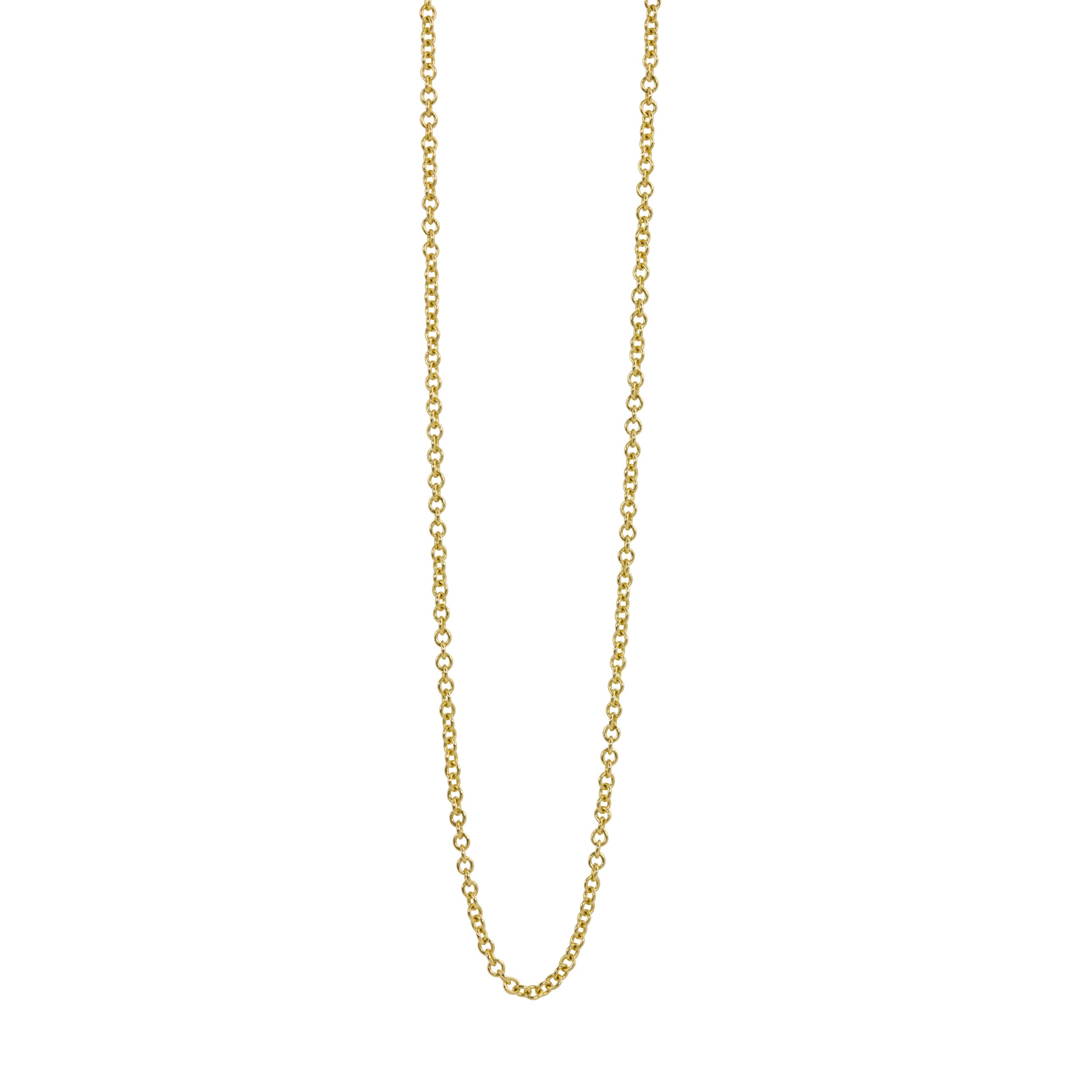 14k yellow gold 1.0mm rolo link chain