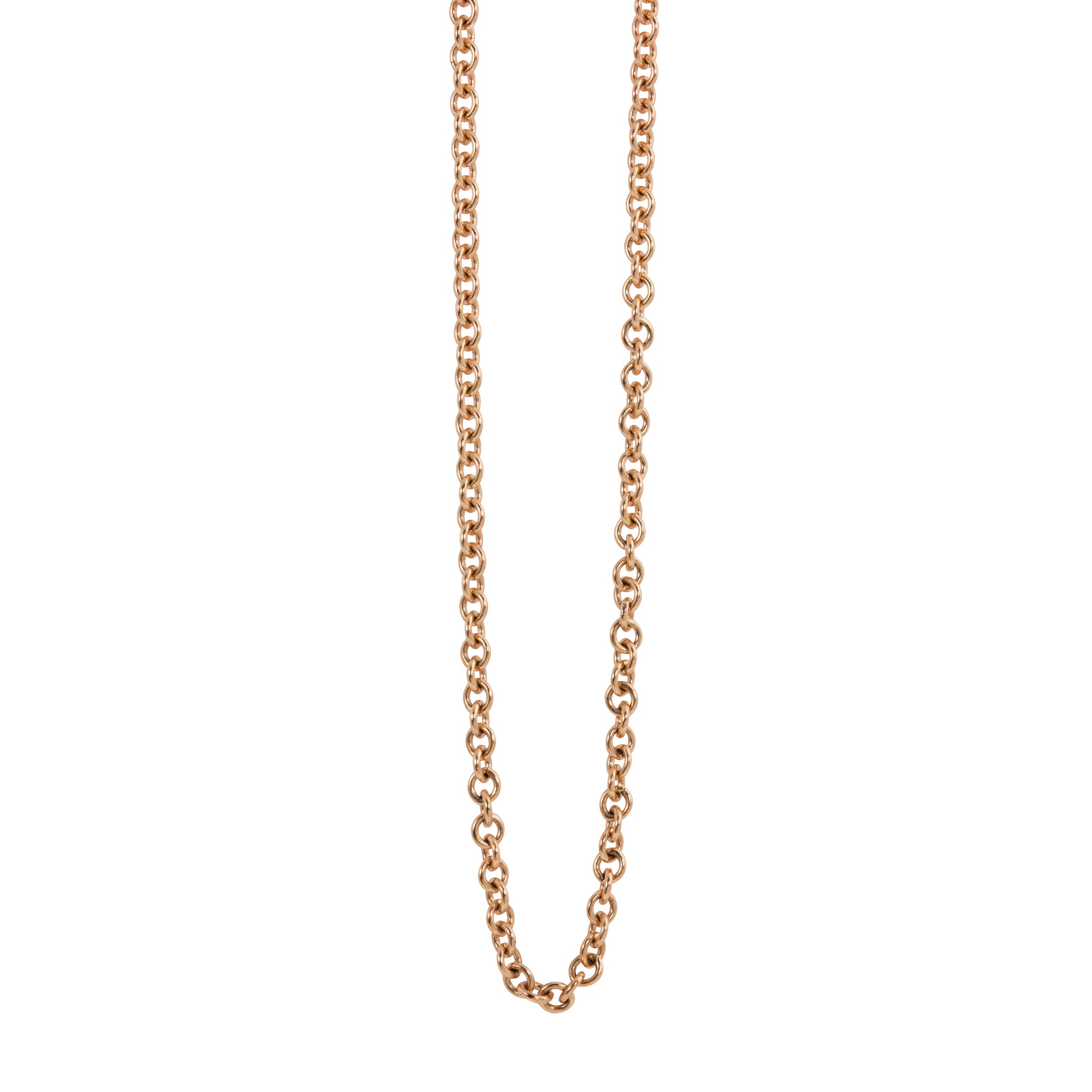 14k rose gold 2.0mm rolo link chain