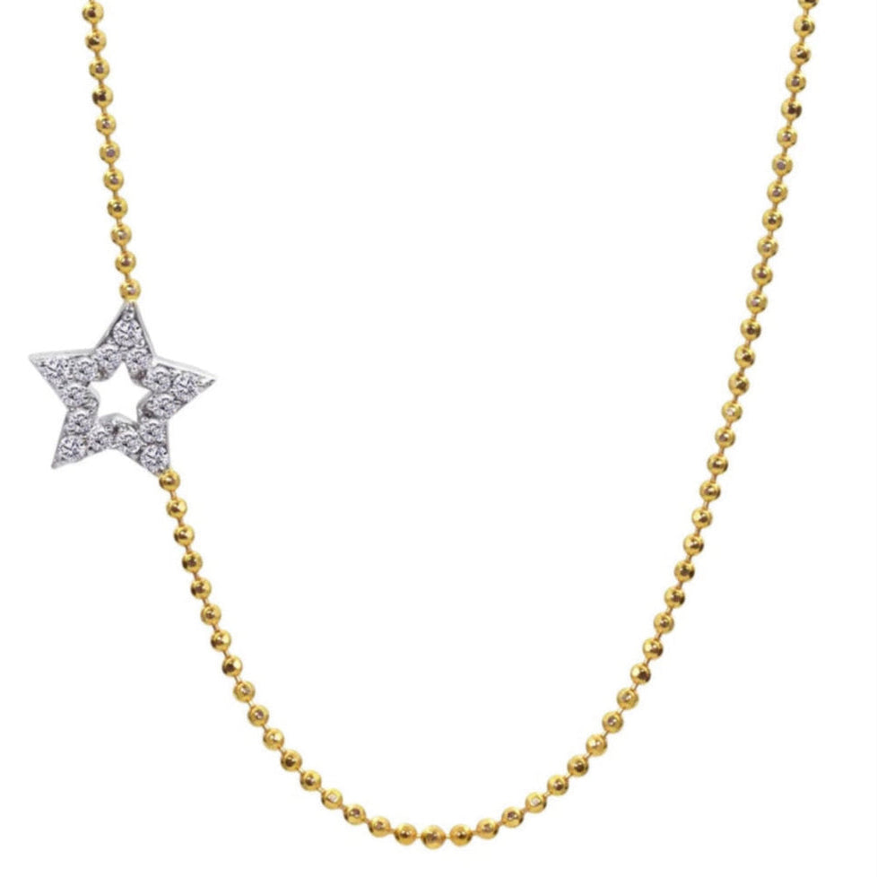 14k yellow gold STAR necklace
