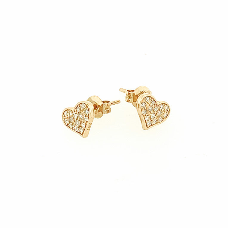 LIZZ 14k Gold Heart Earrings
