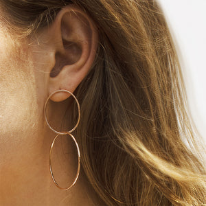 OREO 14k Gold Double Hoop Earrings