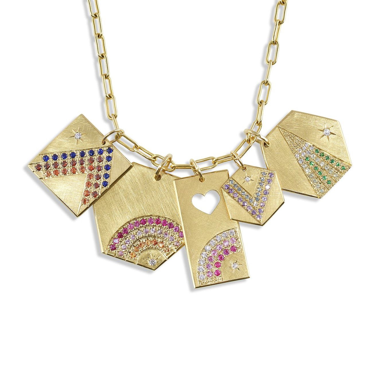Colorful gemstones and diamonds adorn the charms and pendants of the Better Days Collection