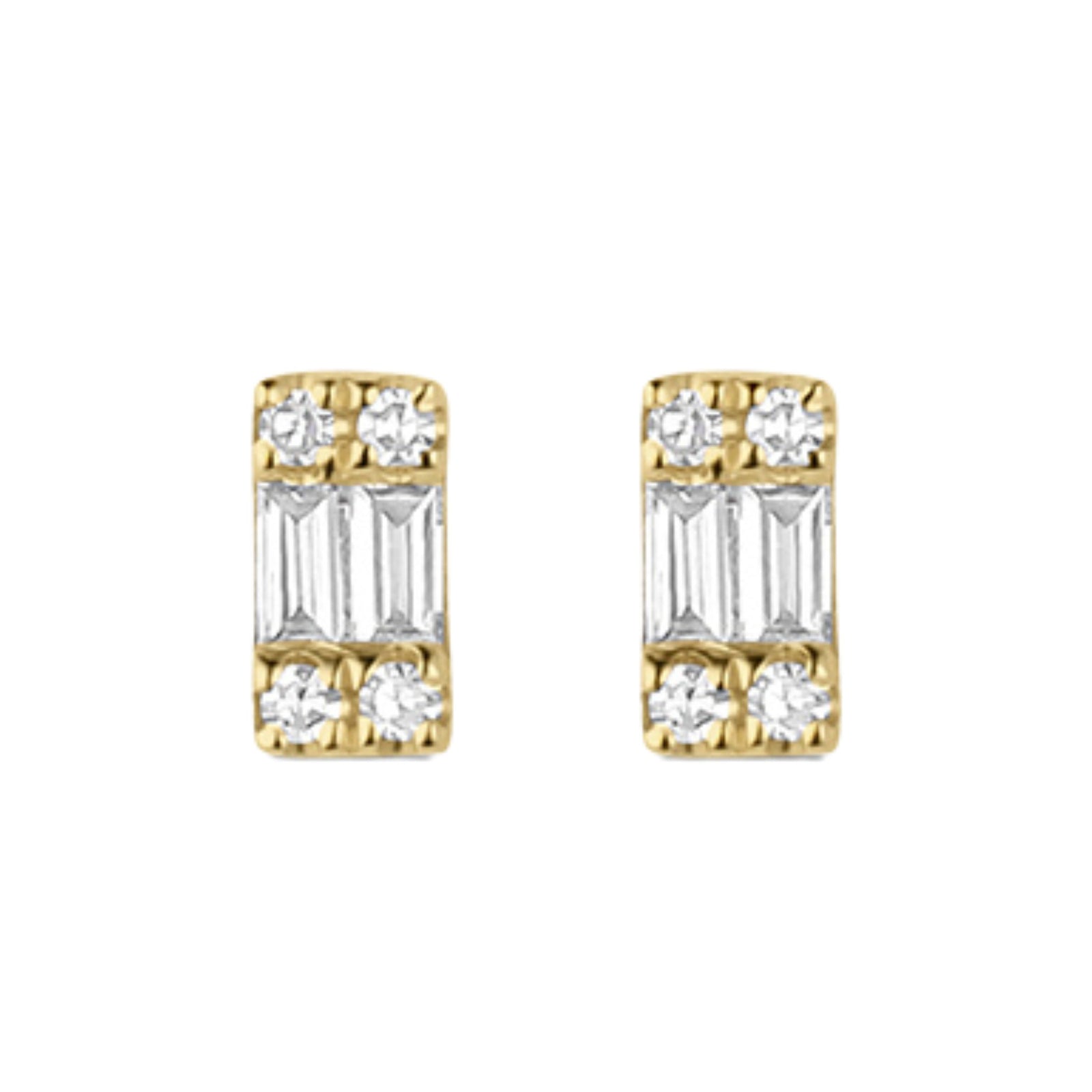 14k yellow gold diamond earrings