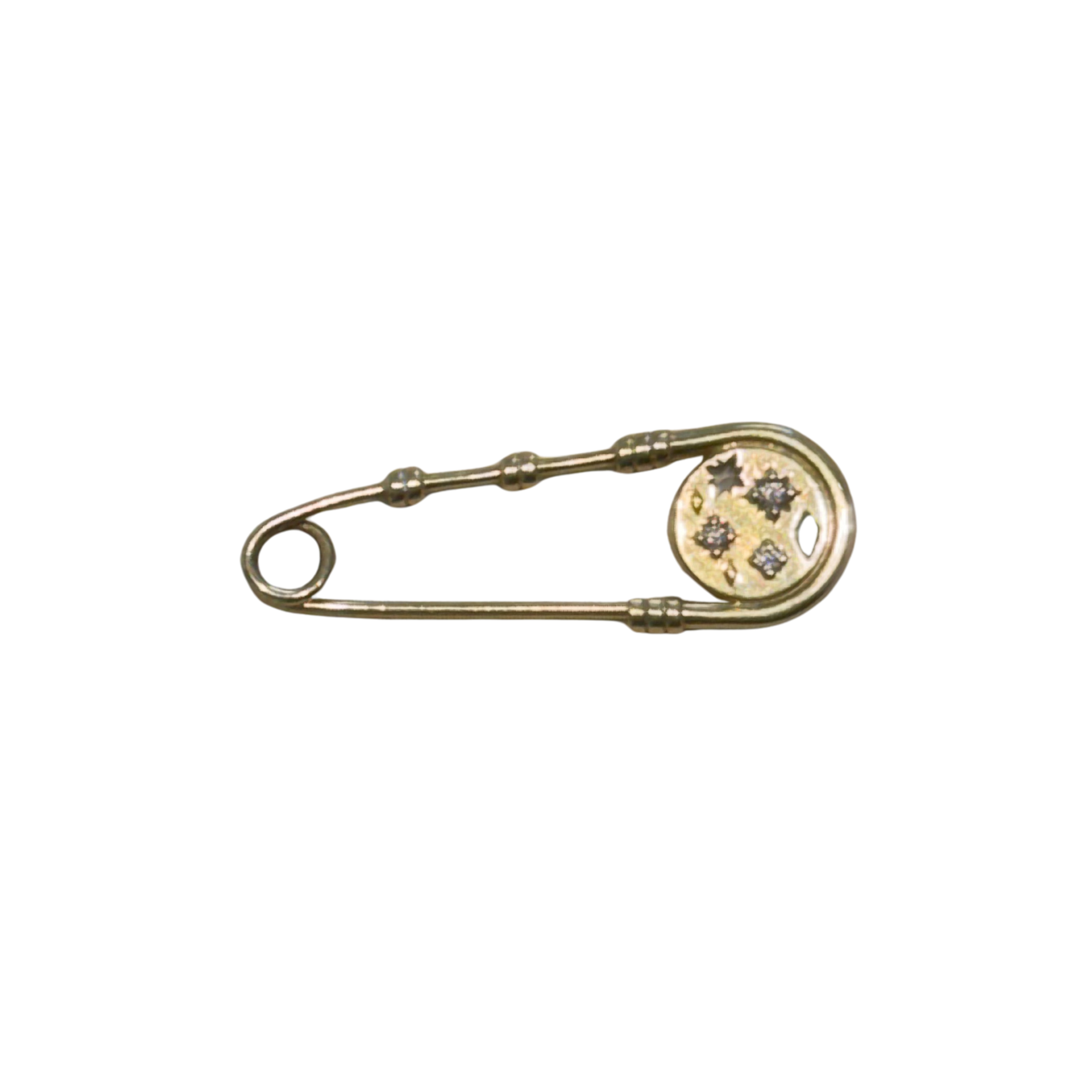 Mazahri Safety Pin Mixed Sapphire Pendant