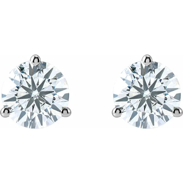 2 carat lab grown diamond studs