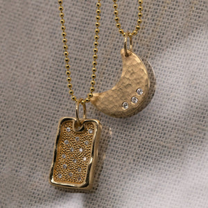 DEFT Small 14k Rose Gold Dog Tag
