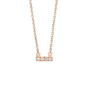 ALMA 14k Gold Diamond Bar Necklace