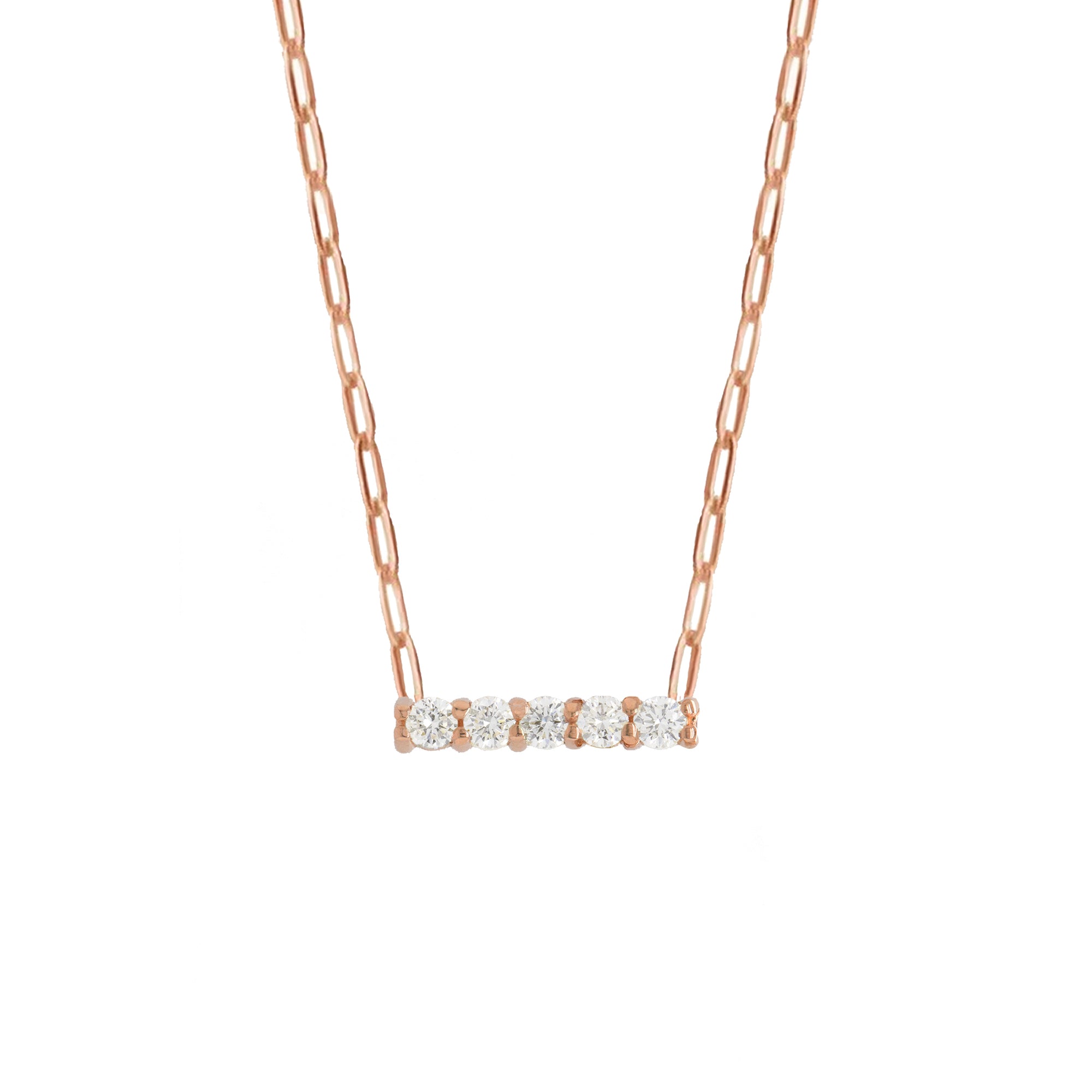 ALTO 14k Gold Diamond Bar Necklace