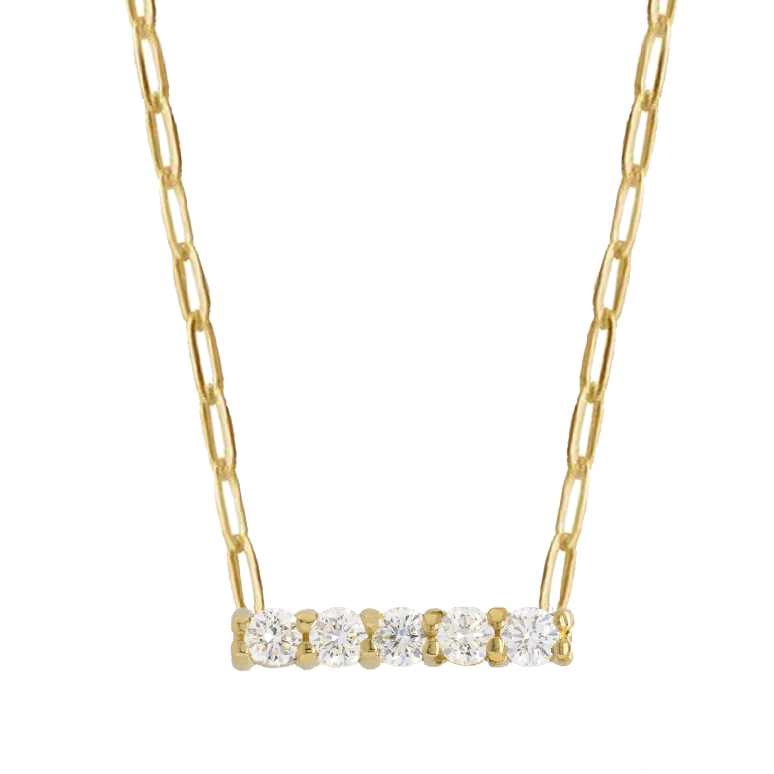 ALTO 14k Gold Diamond Bar Necklace