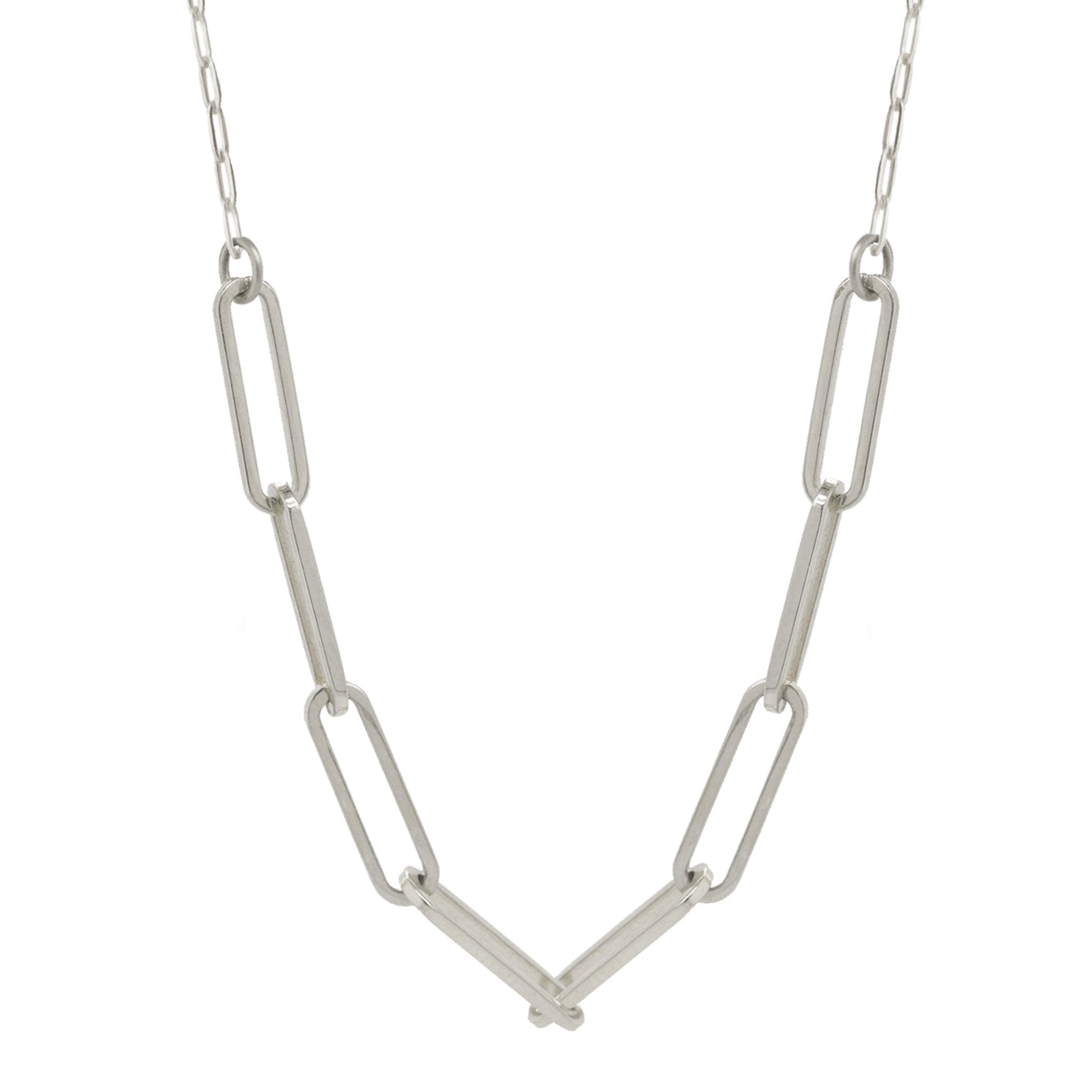 ALYS 14k Gold Elongated Paperclip Link Necklace by Julez Bryant