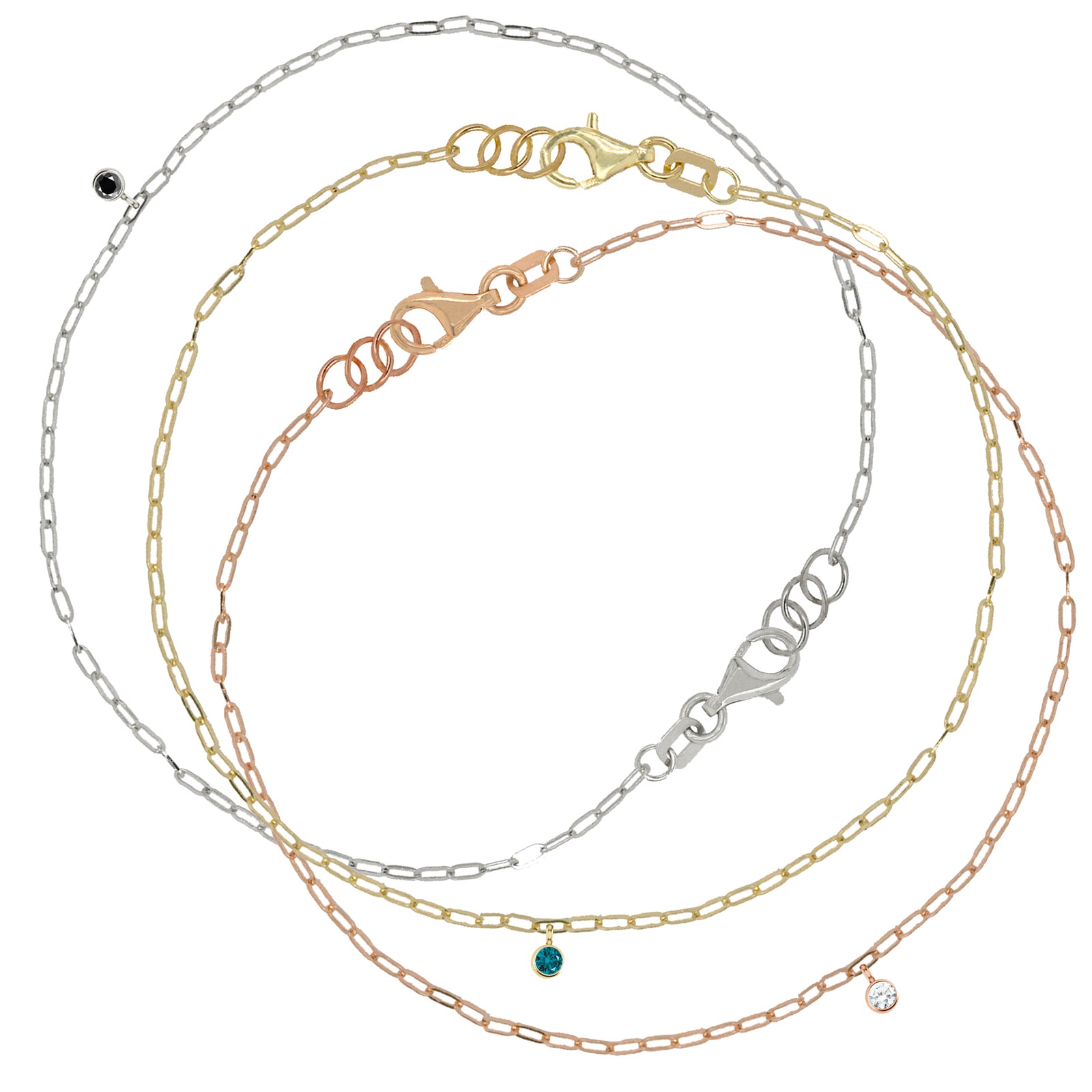 BEZI 14k Gold Charm Bracelet