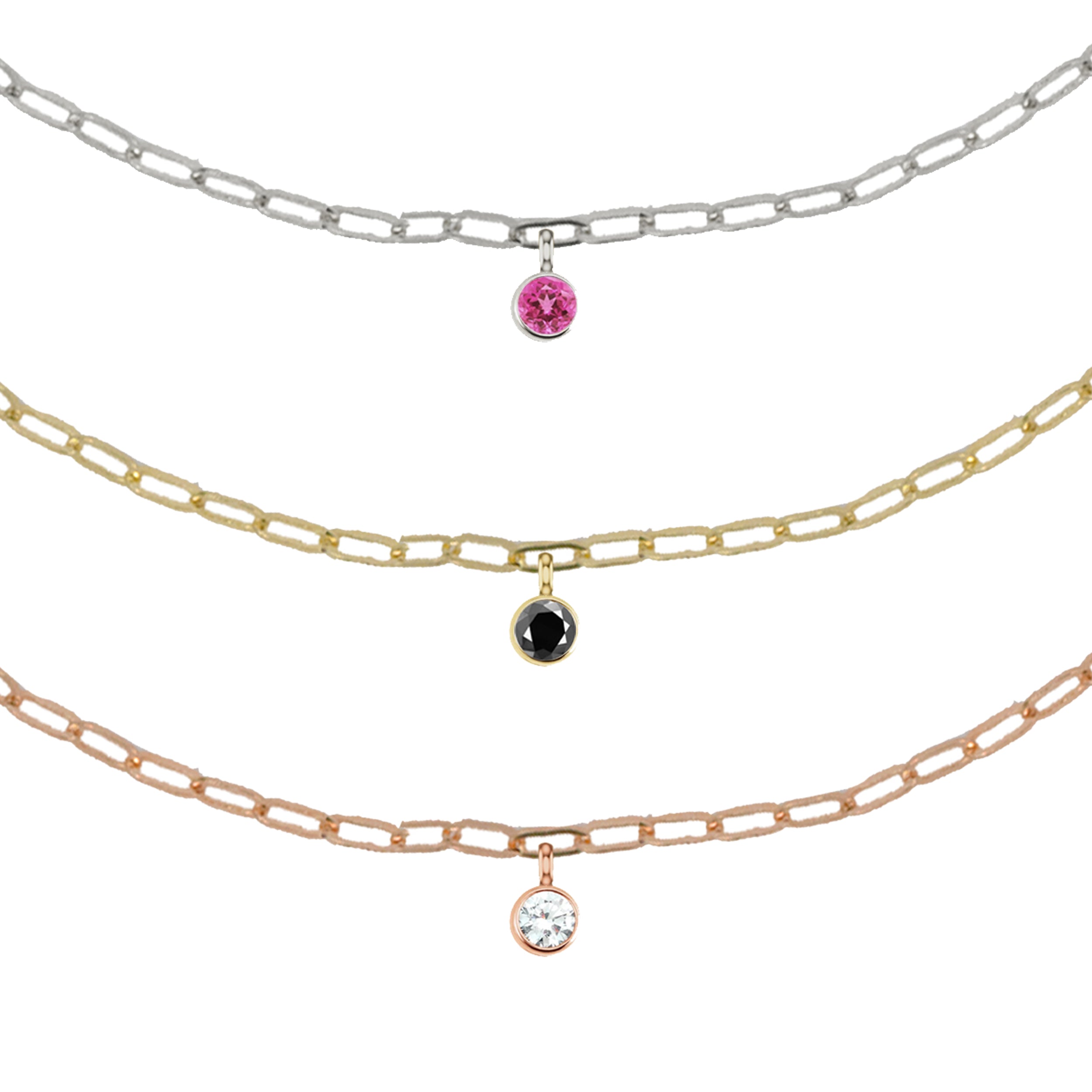 BEZI 14k Gold Charm Bracelet