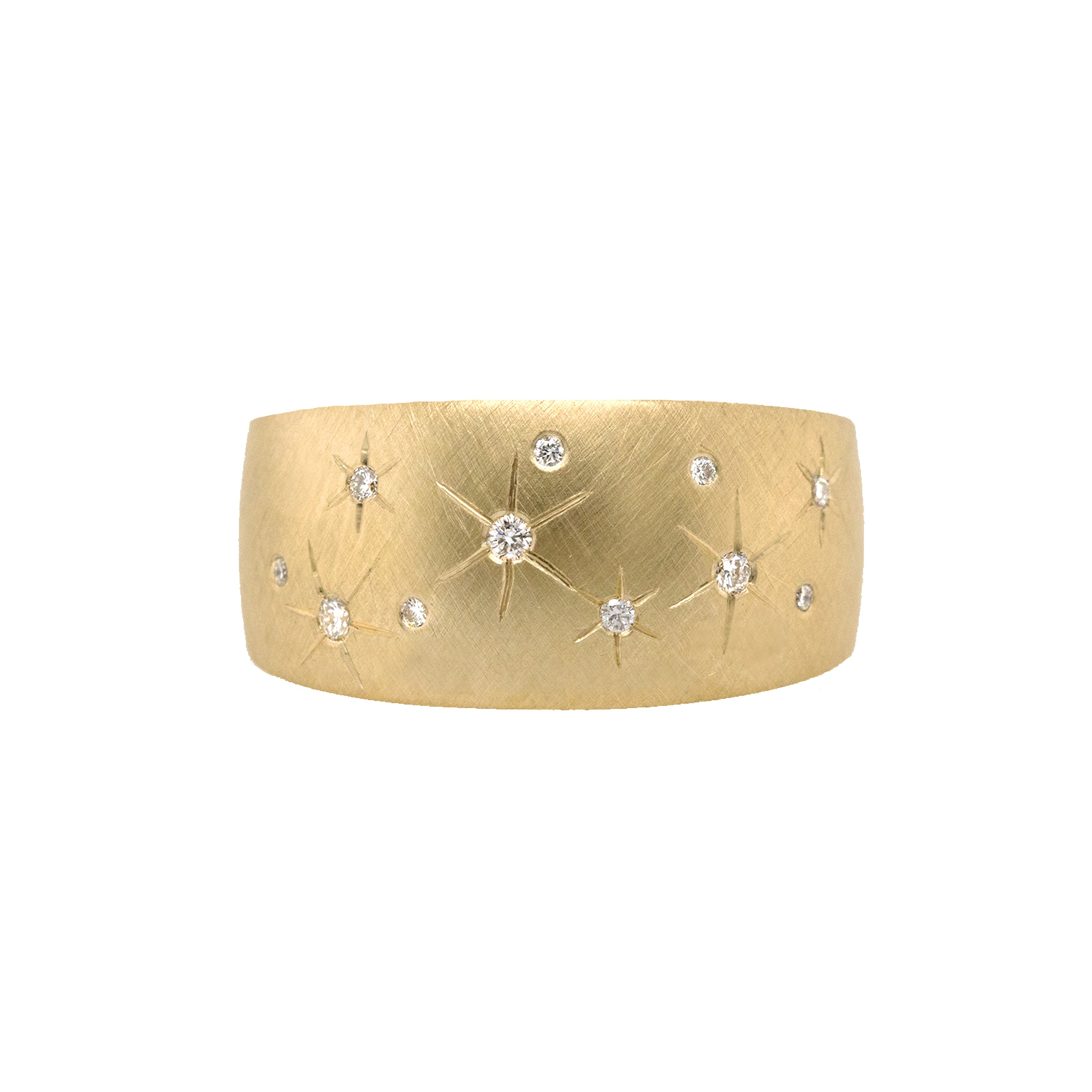 CELESTE 14k Gold Wide Band