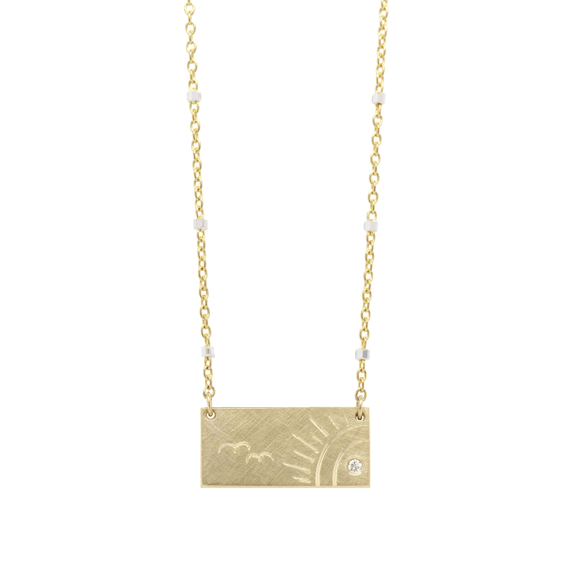 COCO 14k Gold Bar Necklace