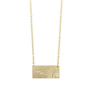 COCO 14k Gold Bar Necklace