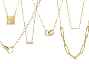 ALTO 14k Gold Diamond Bar Necklace