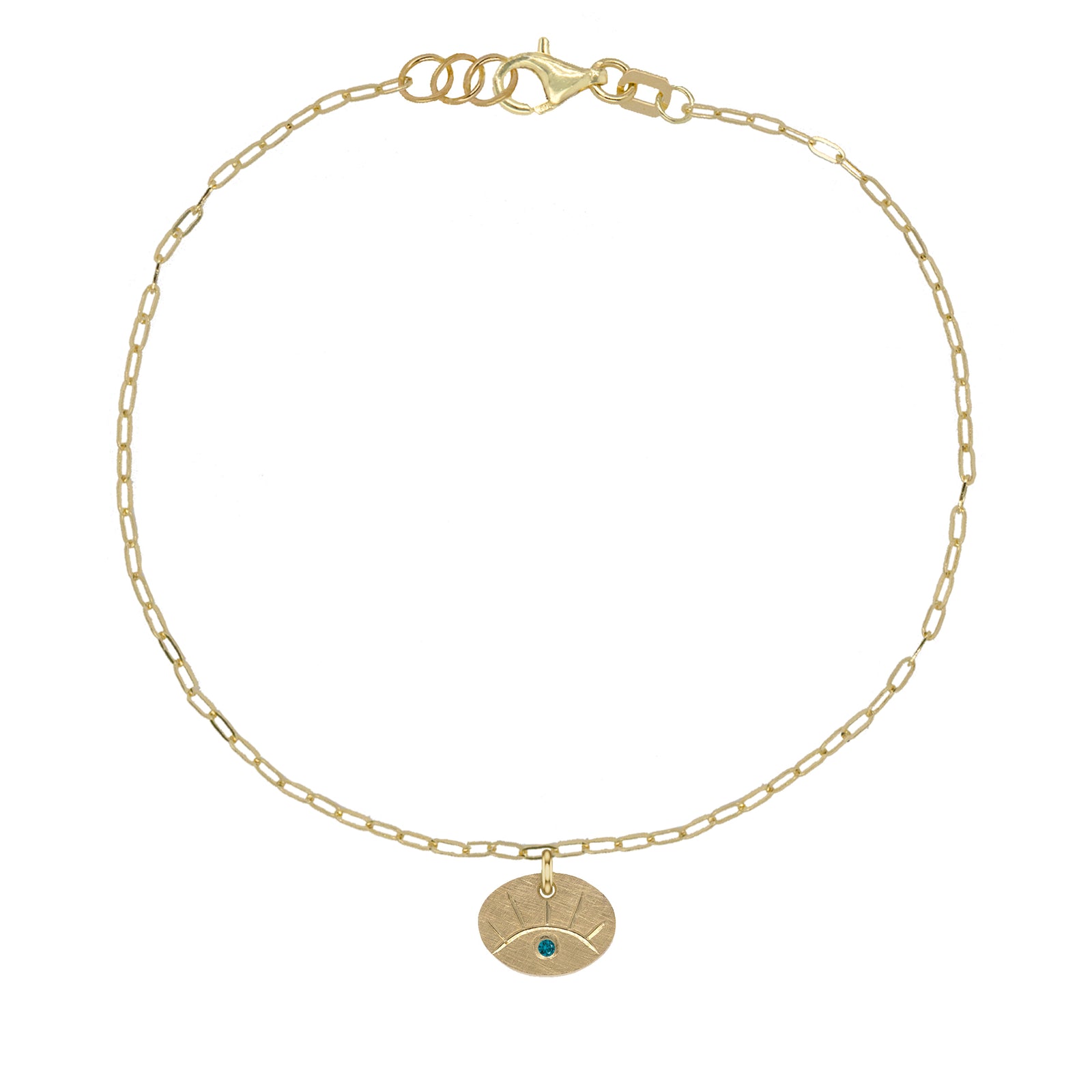 EYES 14k Gold Teeny Tiny Bracelet