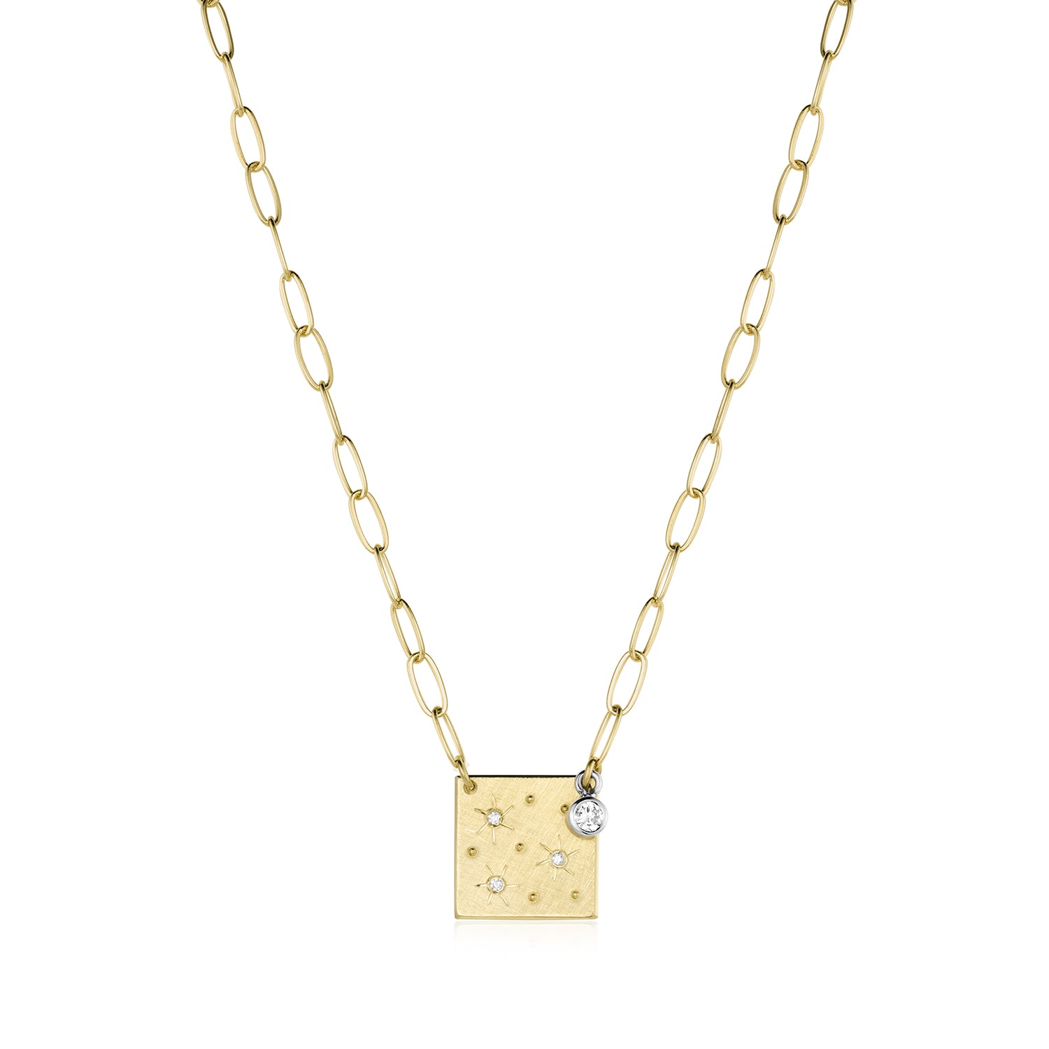 MORZ BEZI 14k Gold Diamond Necklace
