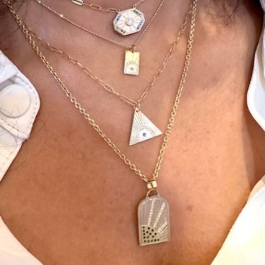 SOL 14k Gold Portals Pendant