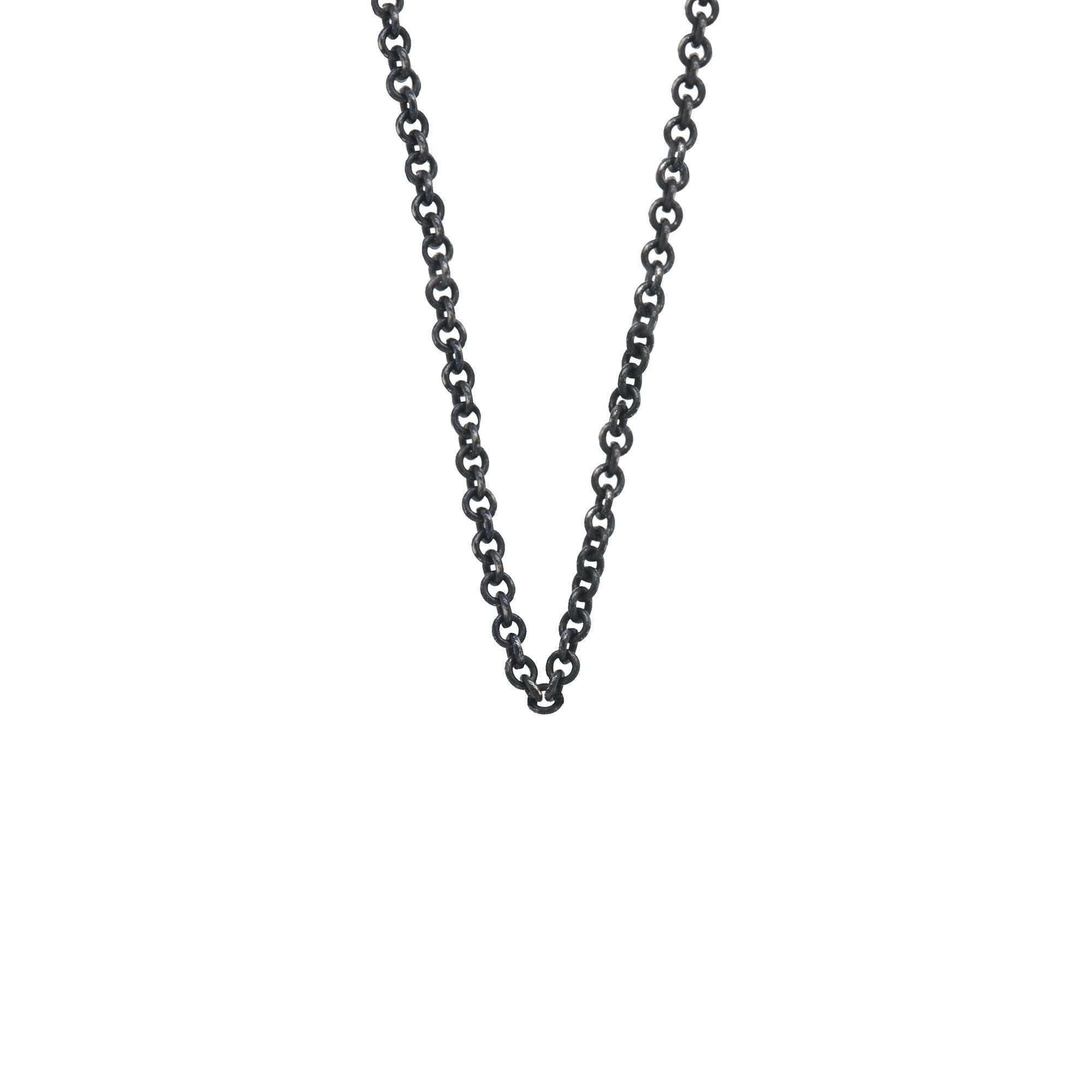 2.0mm Blackened Silver Rolo Link Chain