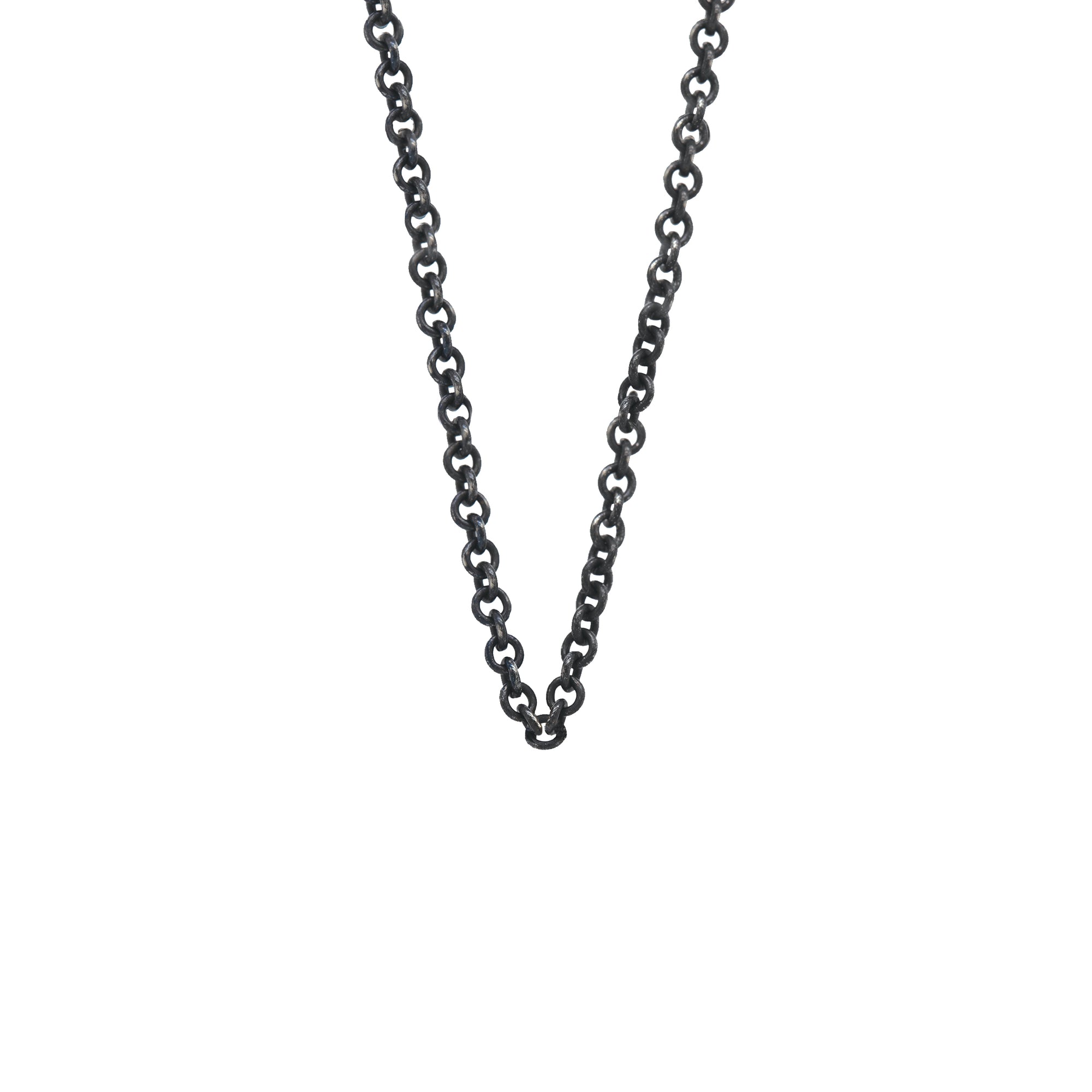 2.4mm Blackened Silver Rolo Link Chain