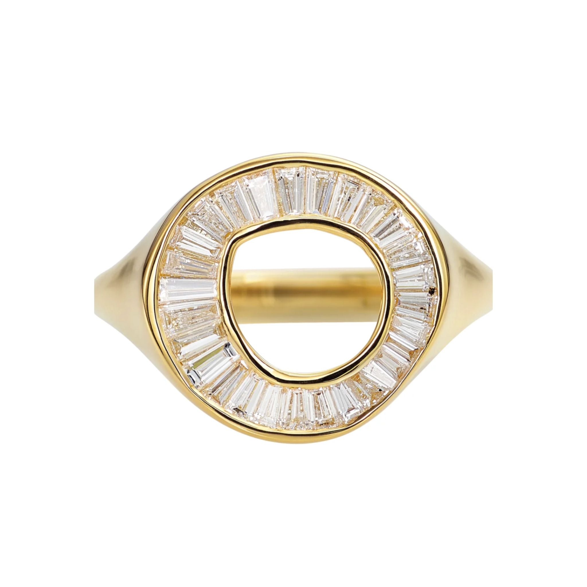 Artemer Tapered Baguette Diamond Sphere Ring
